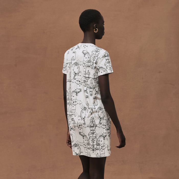 Blanc "Ferronnerie Remix" Straight Dress