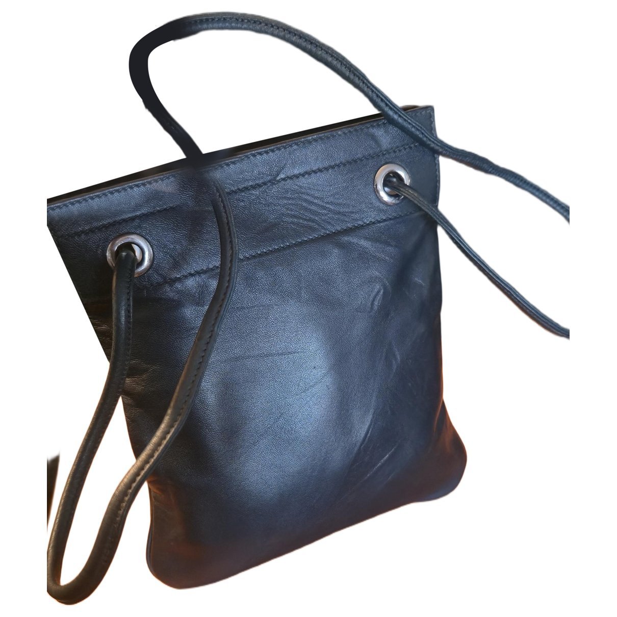 Leather clutch bag