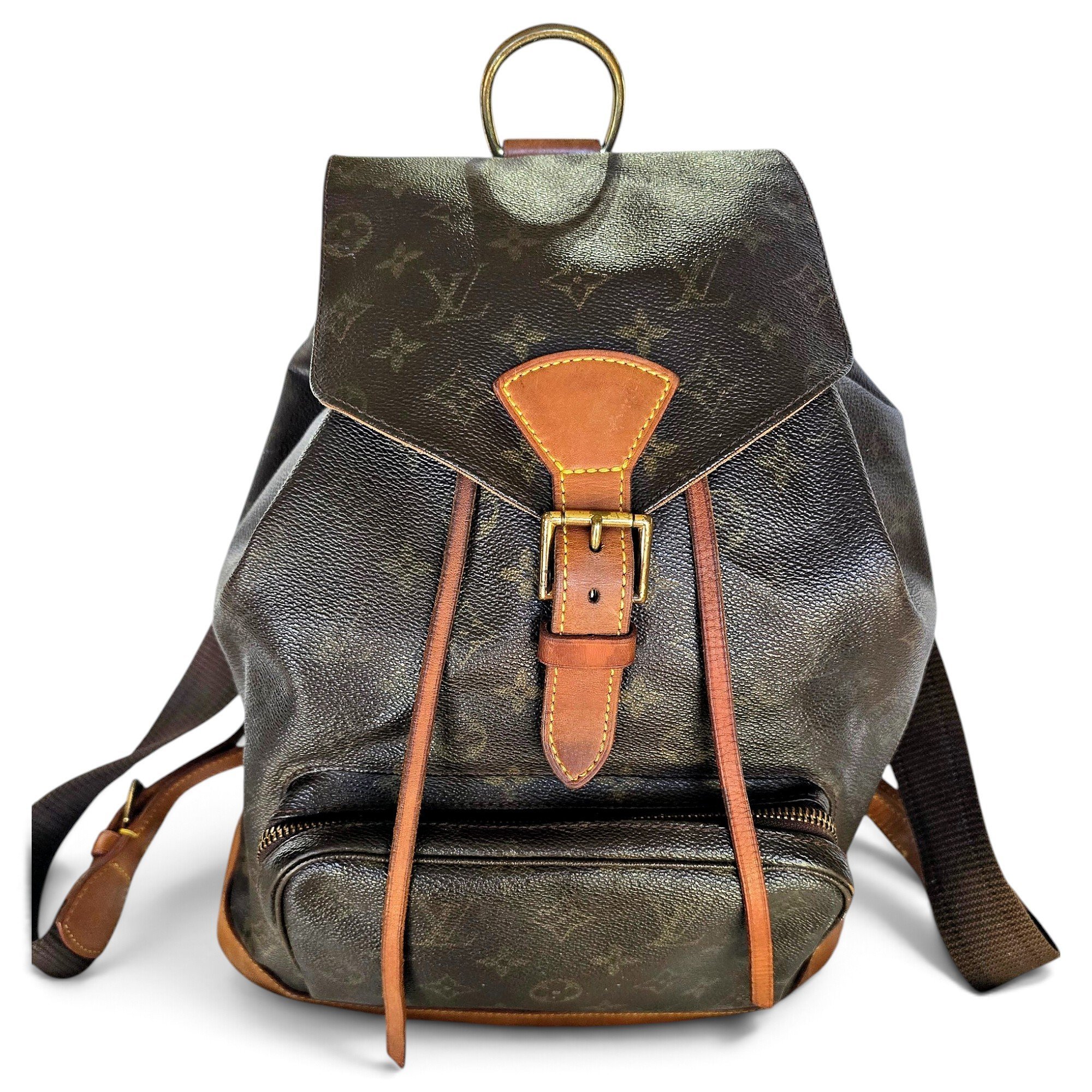 Montsouris Vintage leather backpack