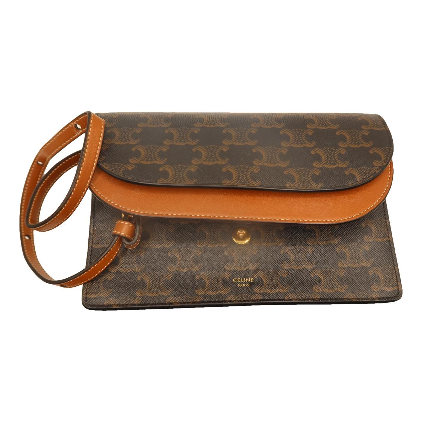 Leather clutch bag