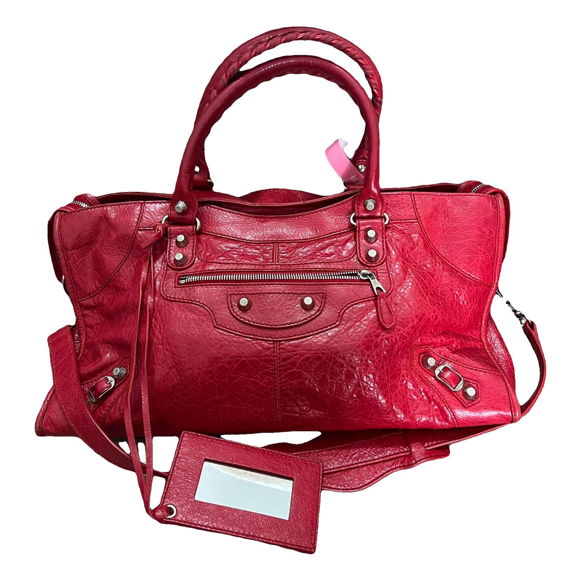 City leather handbag