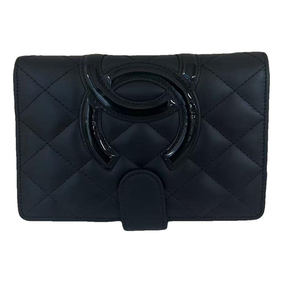 Leather clutch bag