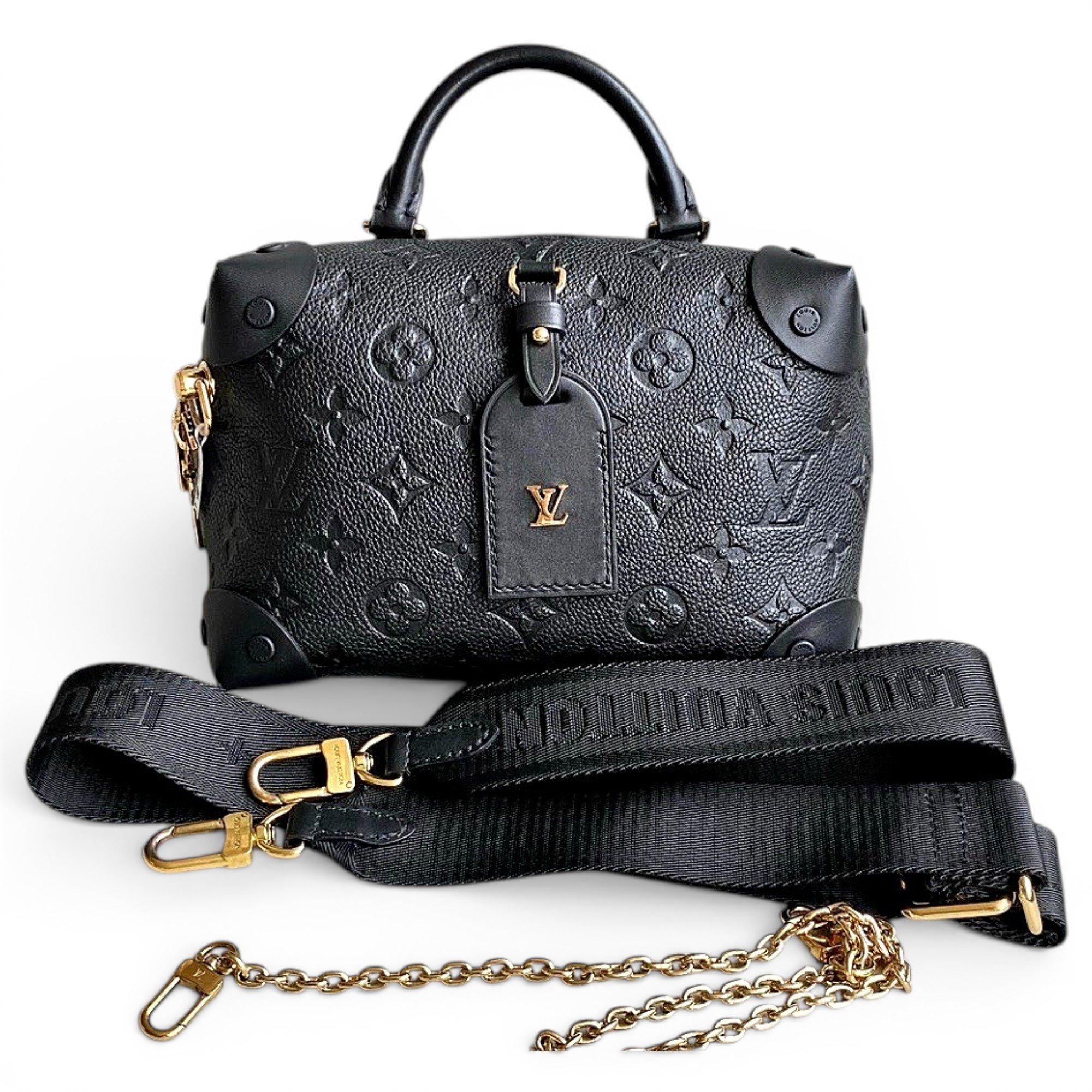 Petite Malle Souple leather handbag