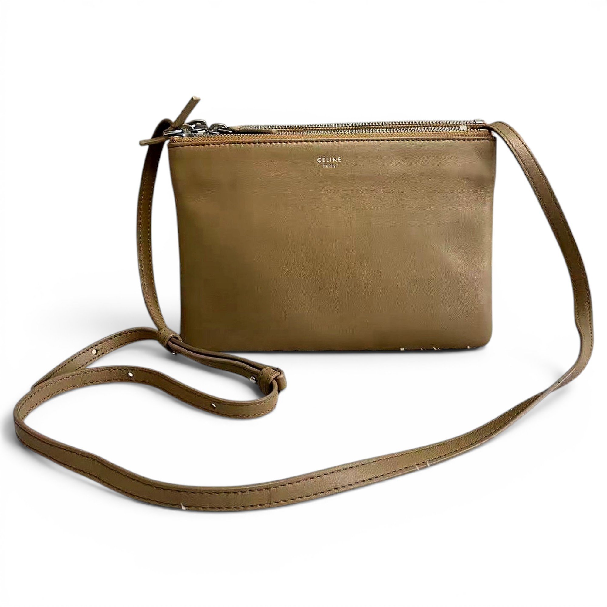 Trio leather crossbody bag