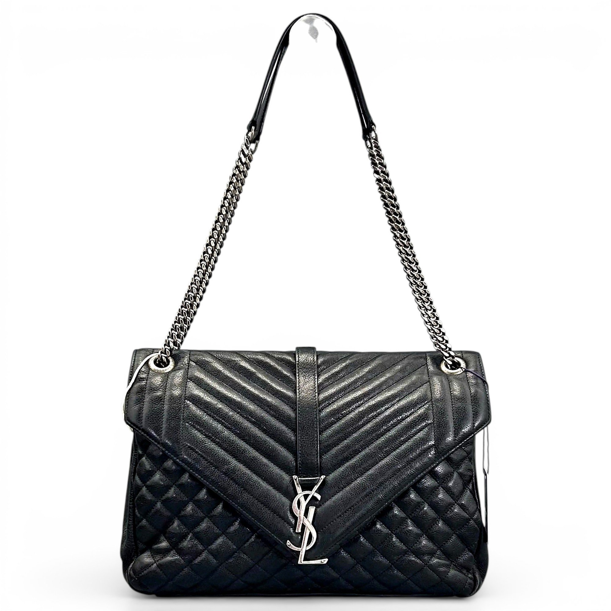 Envelope leather handbag