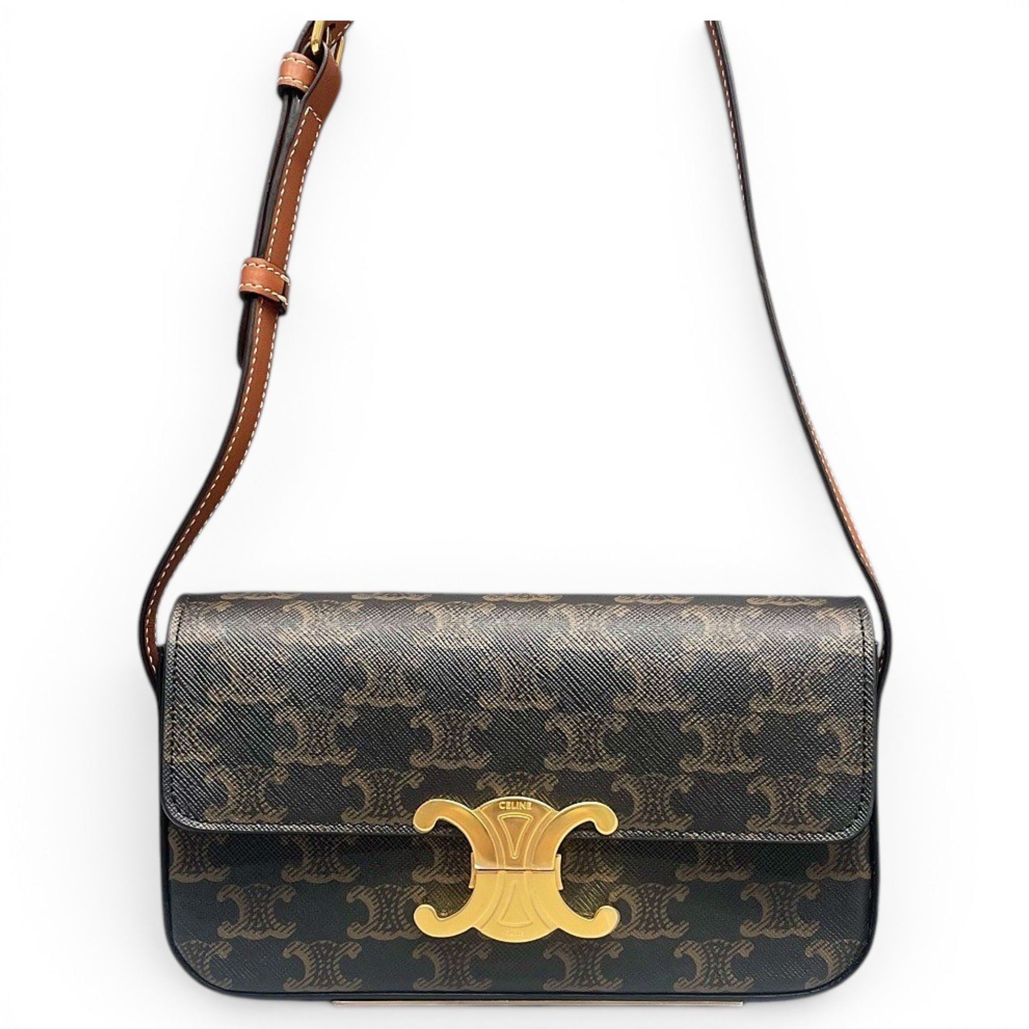 Triomphe leather handbag