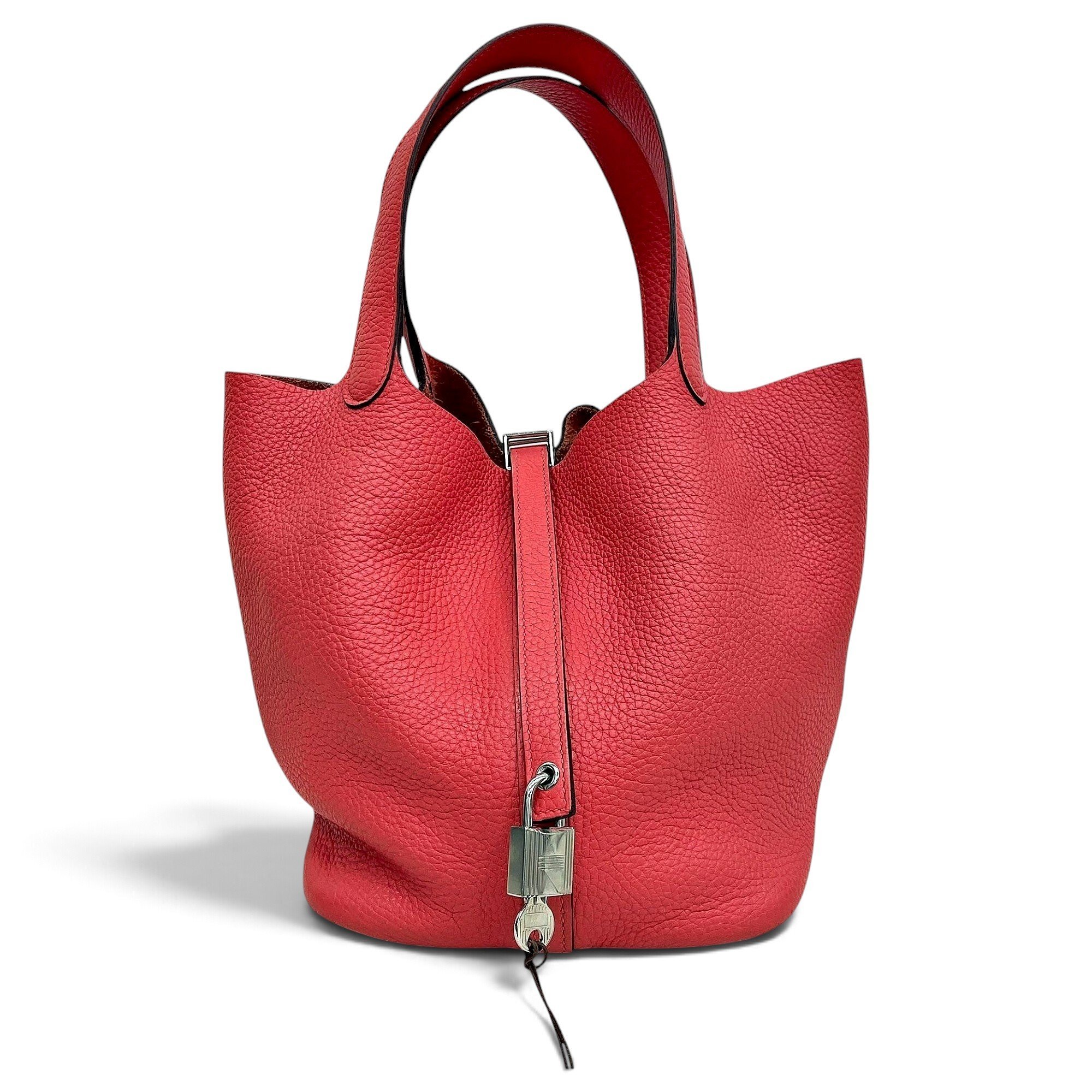 Picotin leather tote