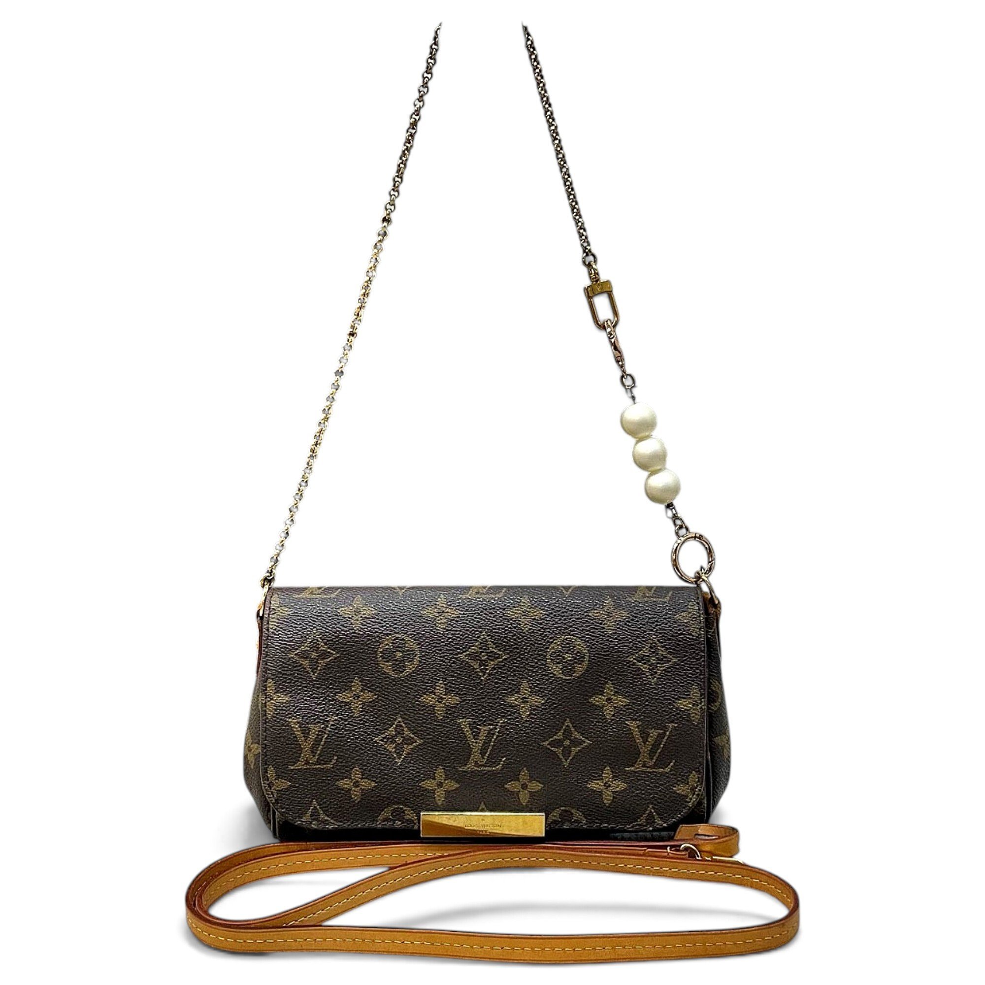Twin leather crossbody bag