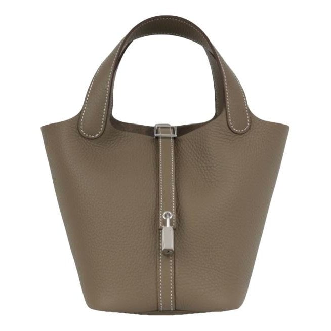 Picotin leather tote