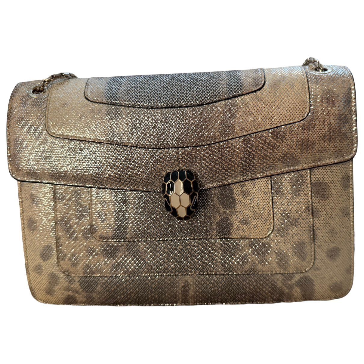 Serpenti leather handbag
