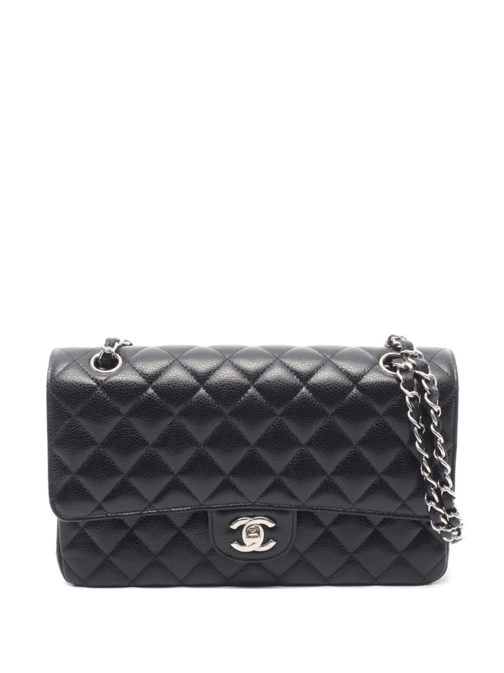 2018-2019 diamond-quilted double flap shoulder bag