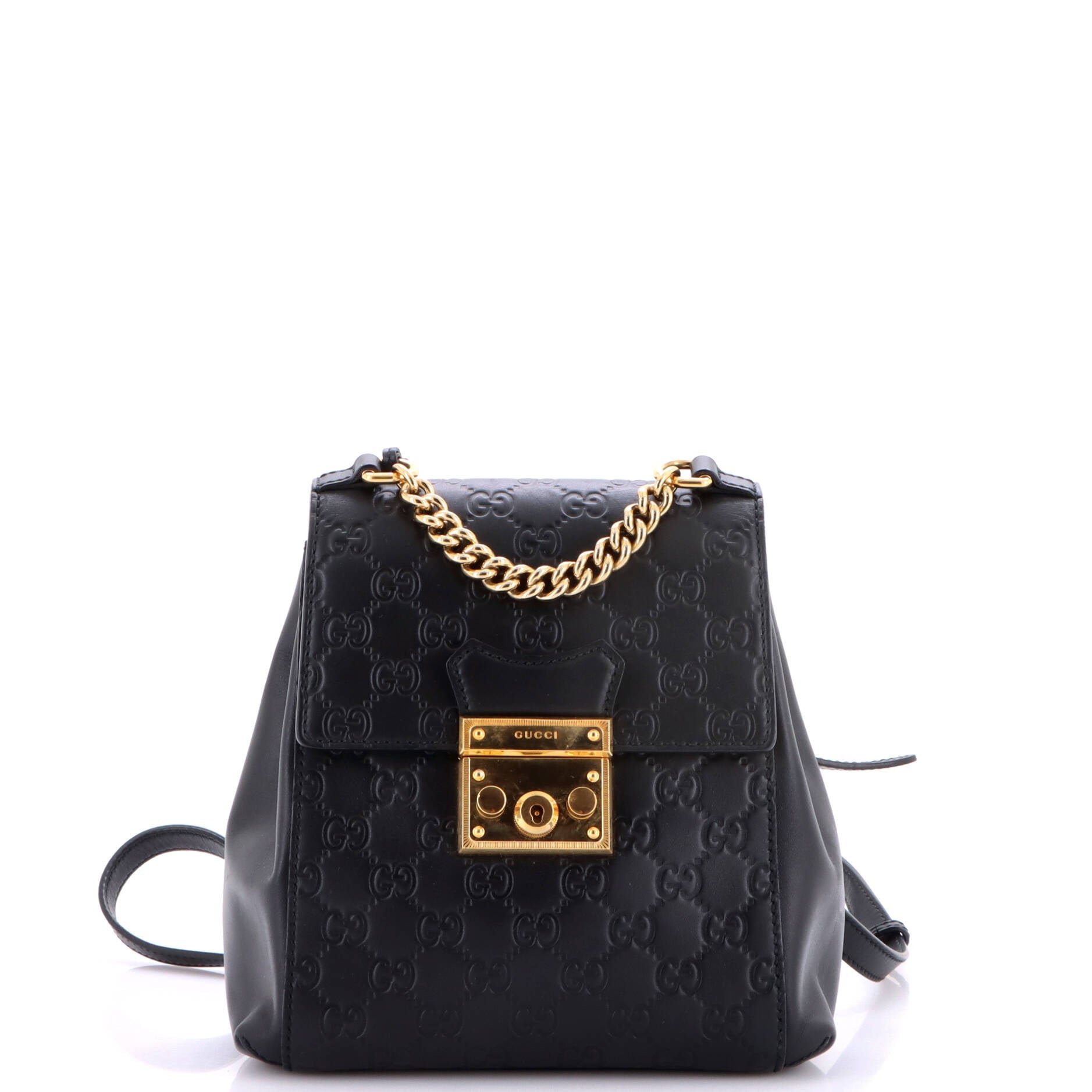 Padlock Backpack Guccissima Leather Mini