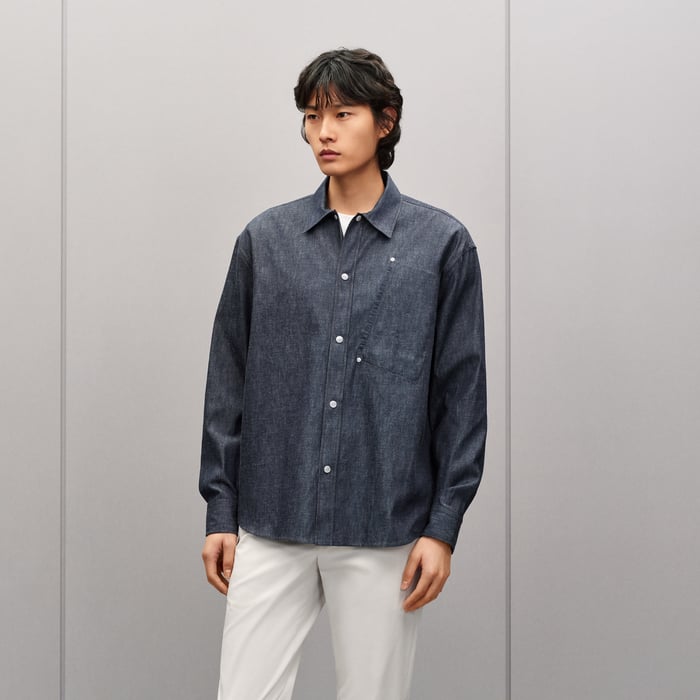 Indigo "Clous De Selle" Overshirt