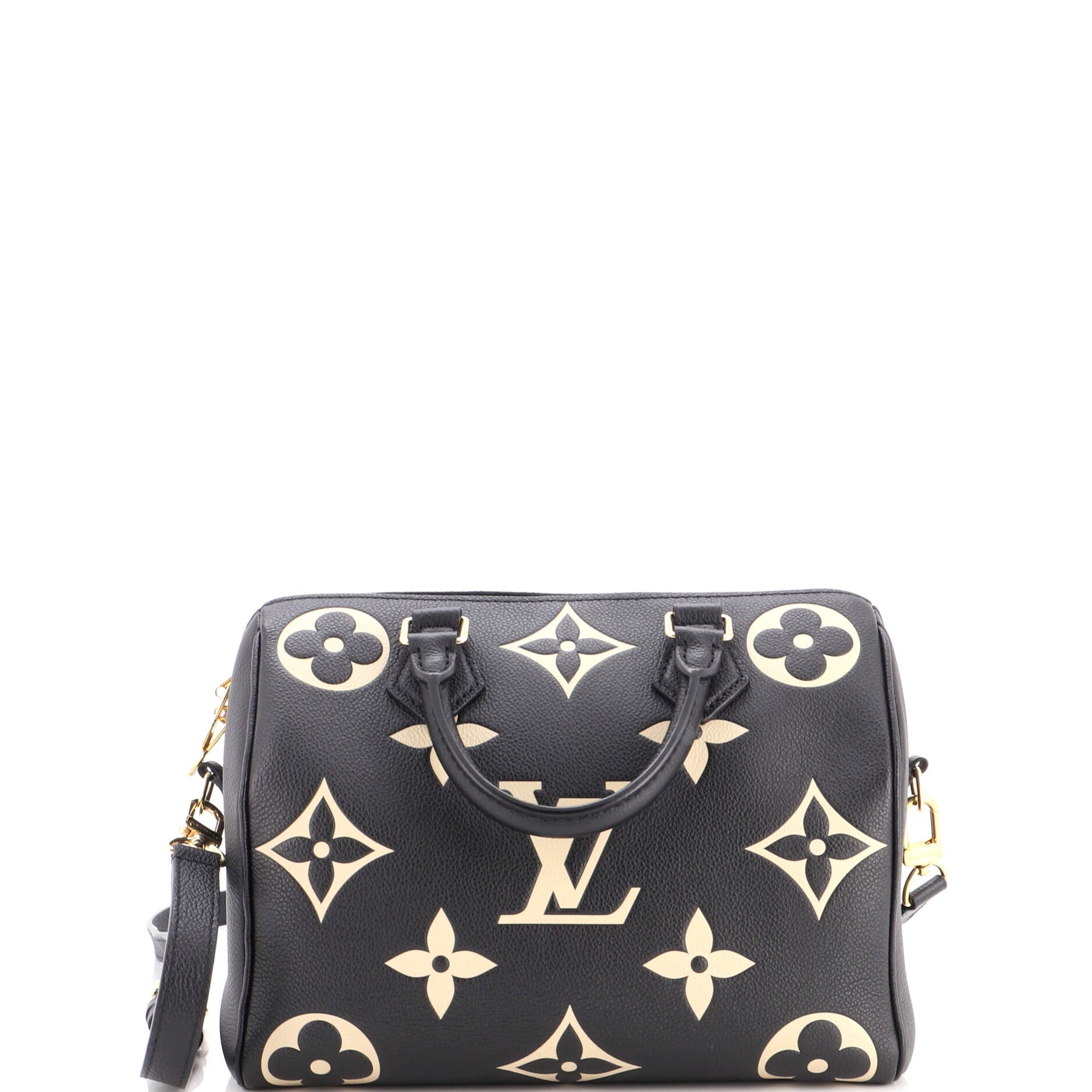 Speedy Bandouliere Bag Bicolor Monogram Empreinte Giant 25