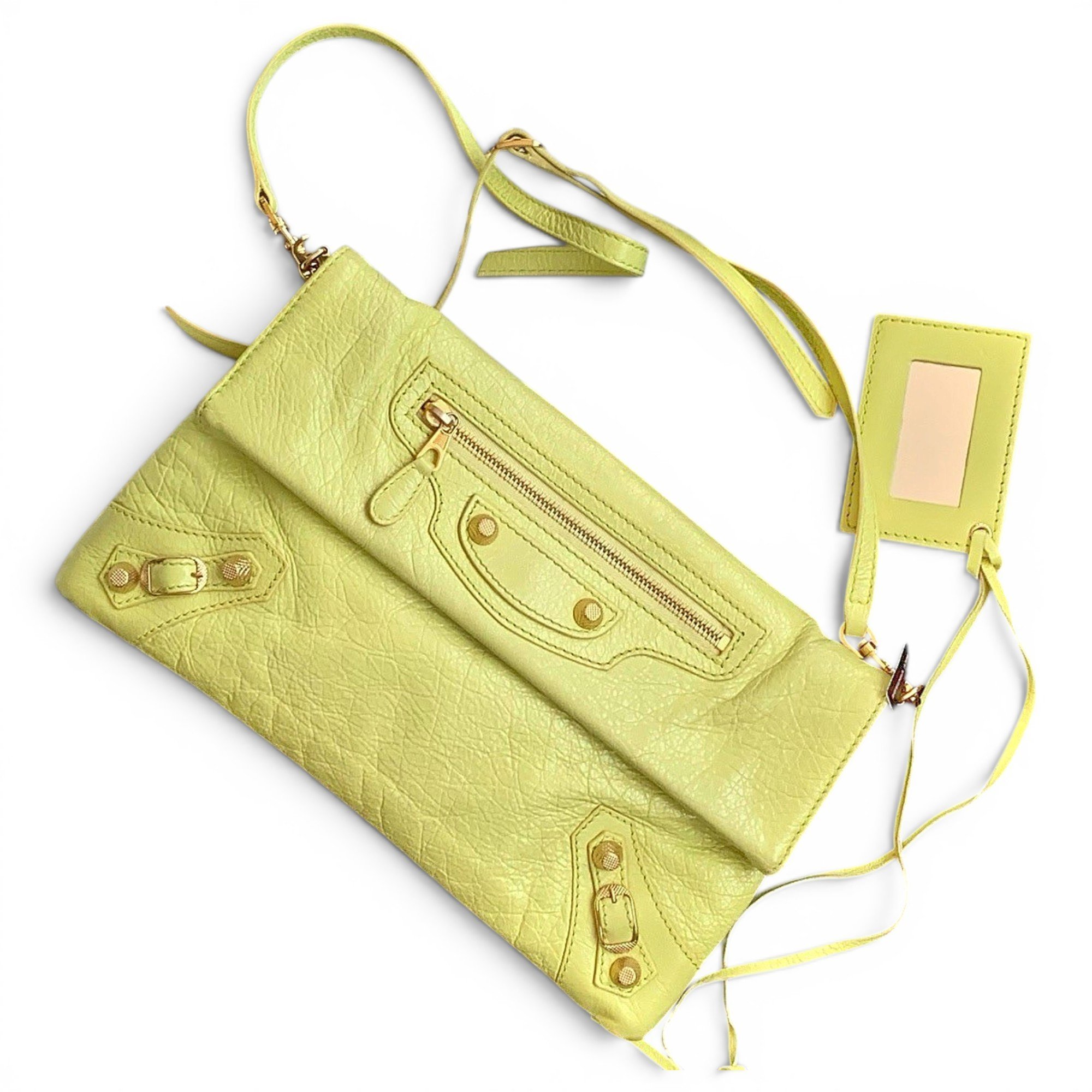 Envelop leather clutch bag