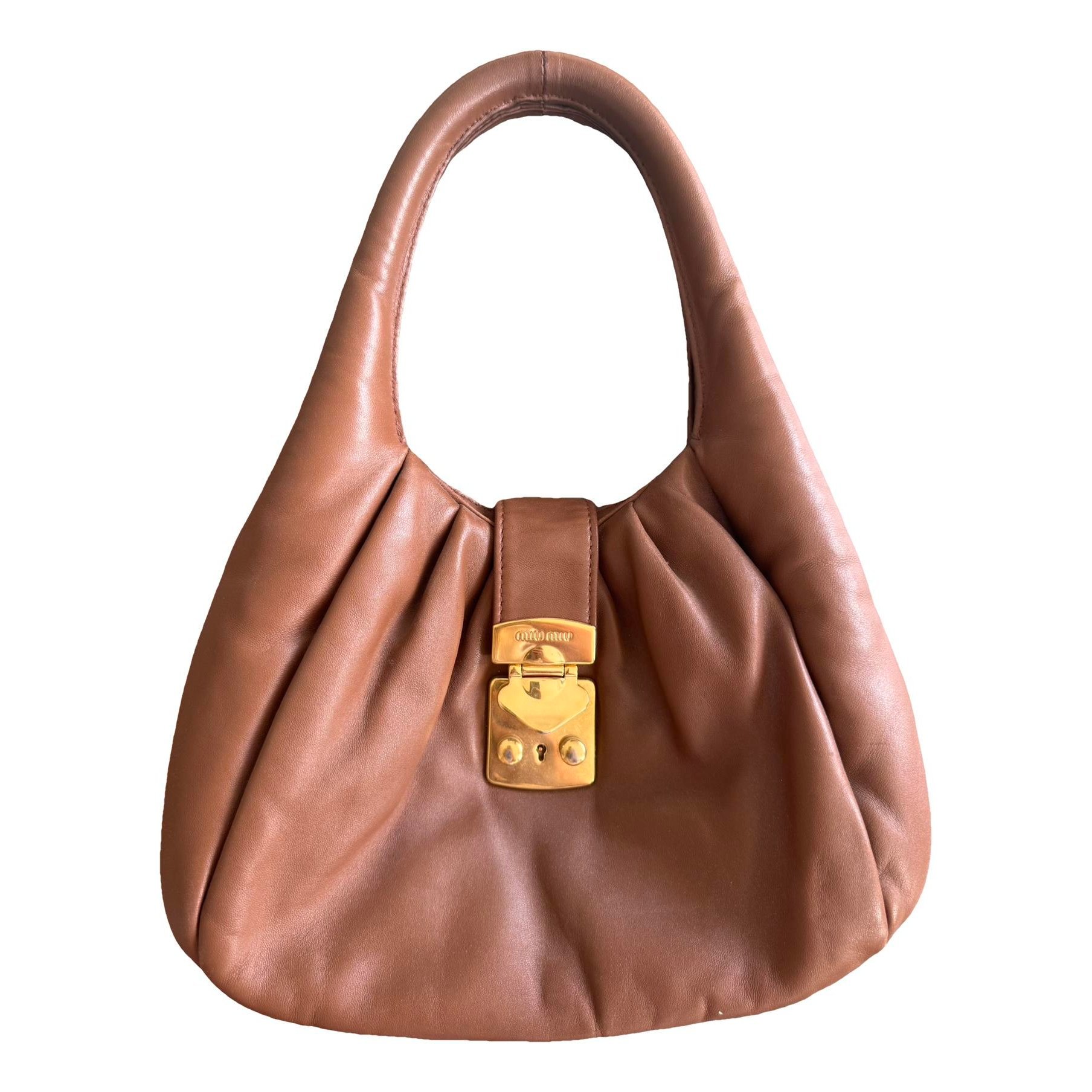 Coffer leather handbag