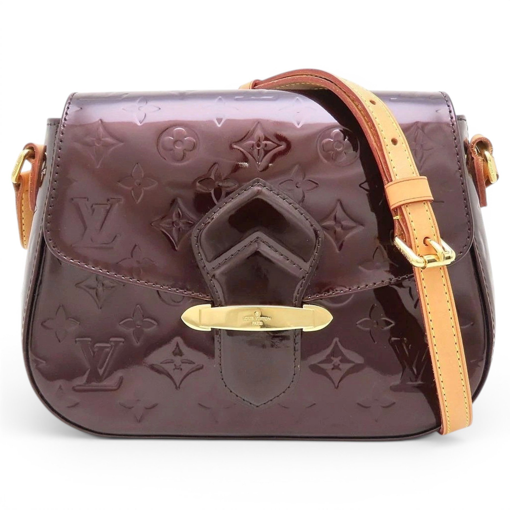 Patent leather handbag