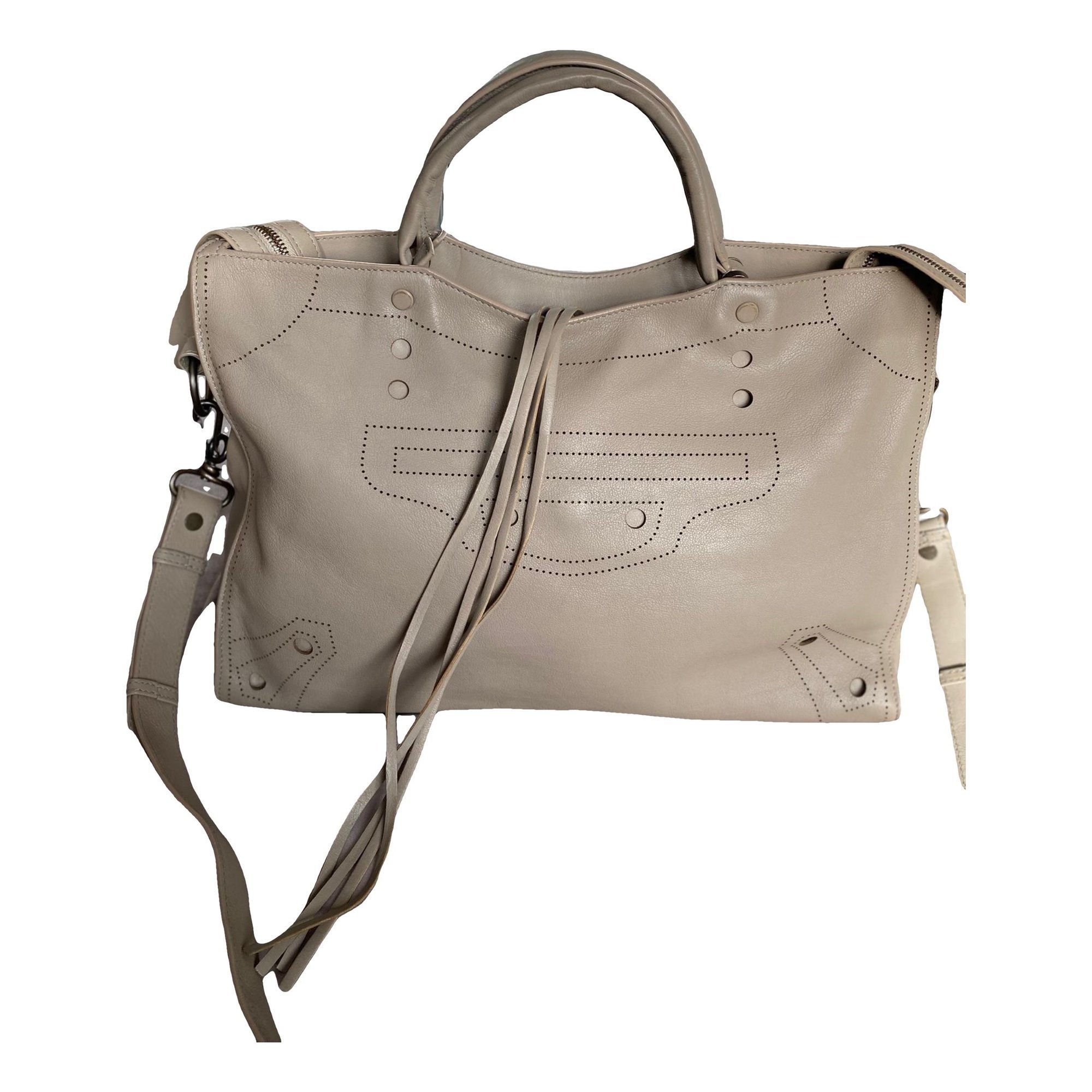 City leather handbag