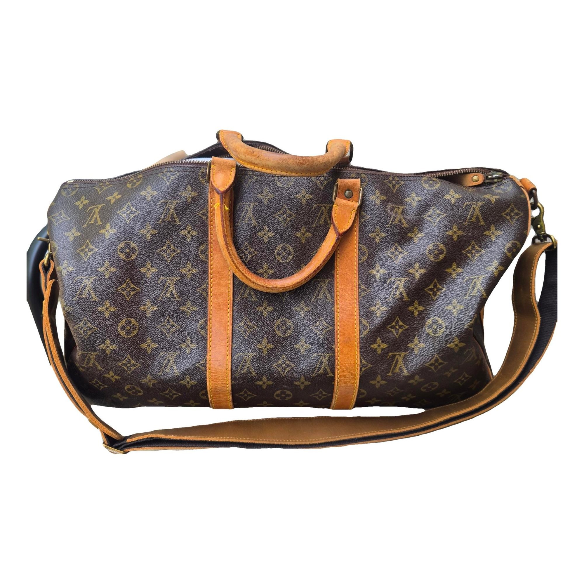 Keepall leather travel bag