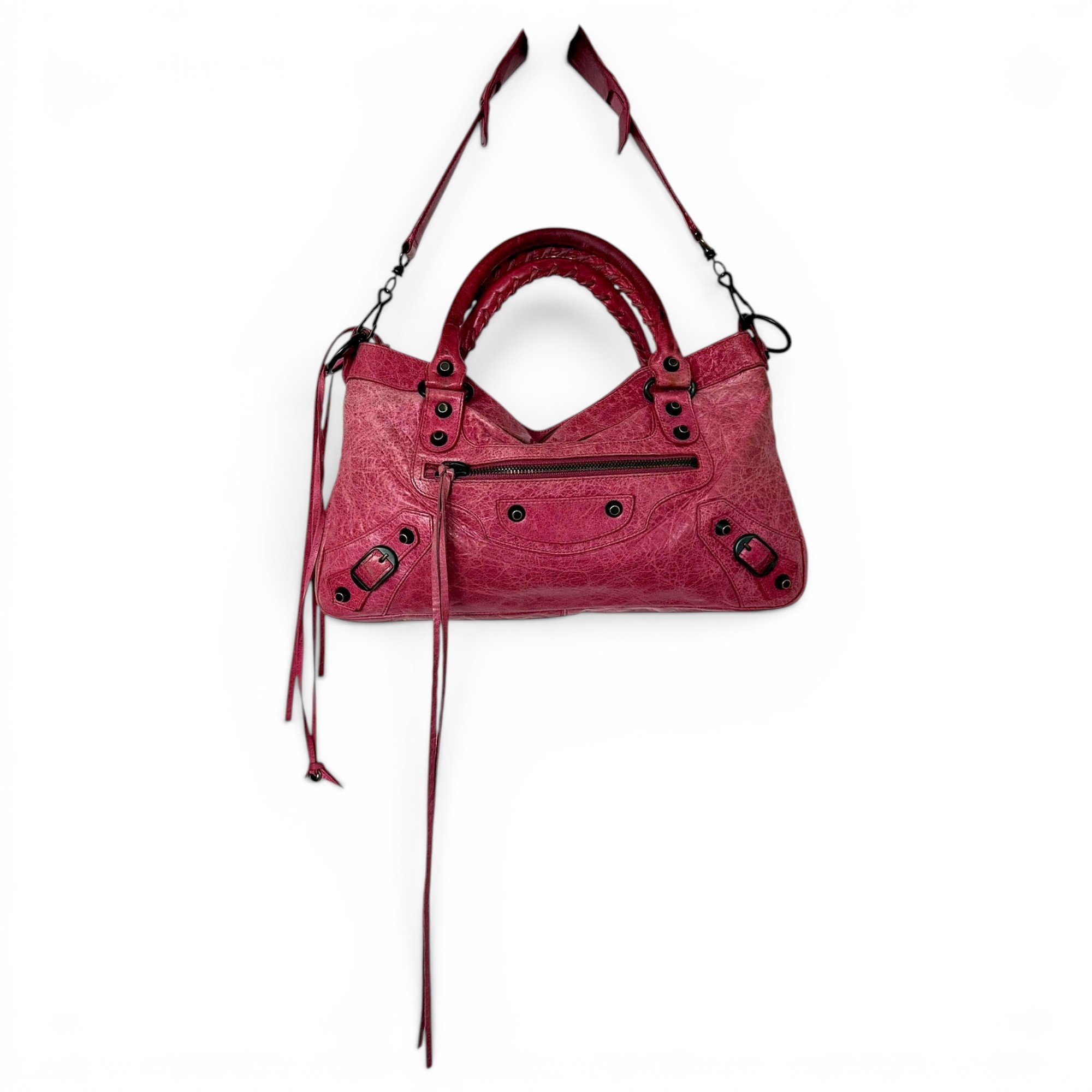 First leather handbag