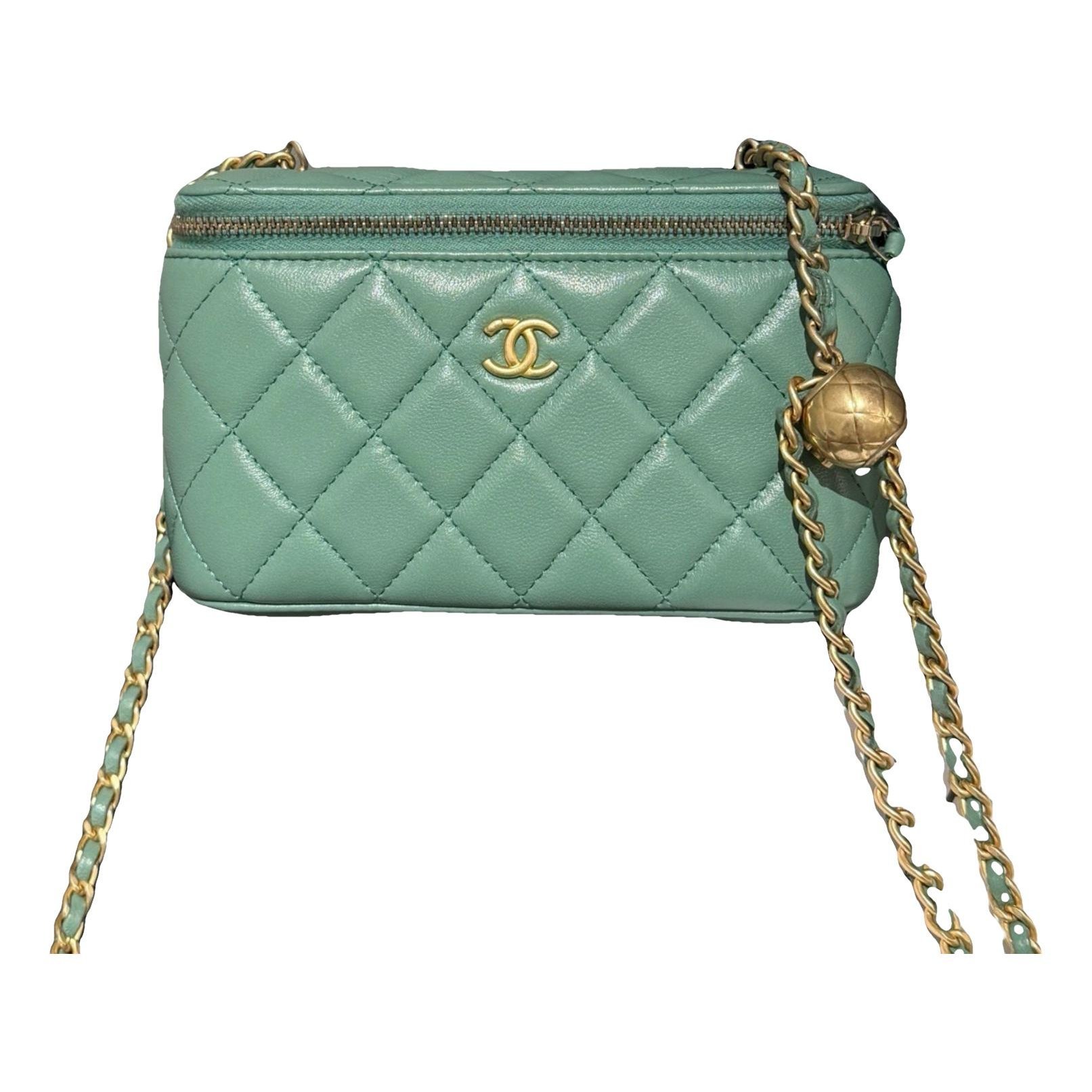 Vanity leather handbag