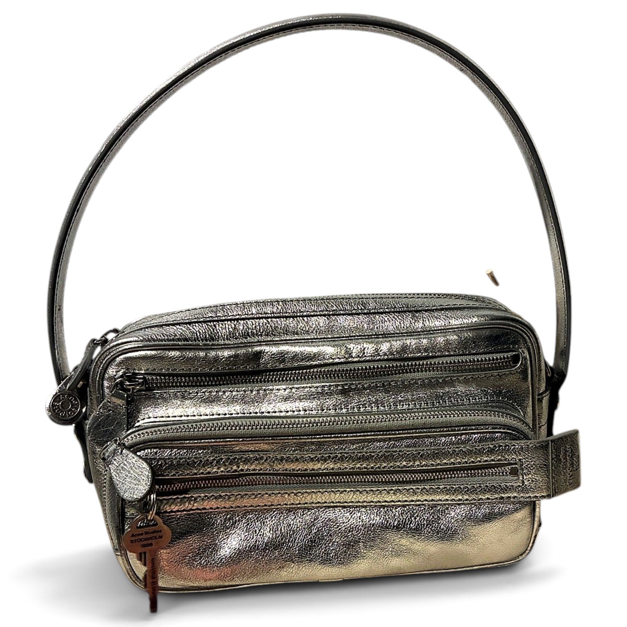 Multipocket leather handbag