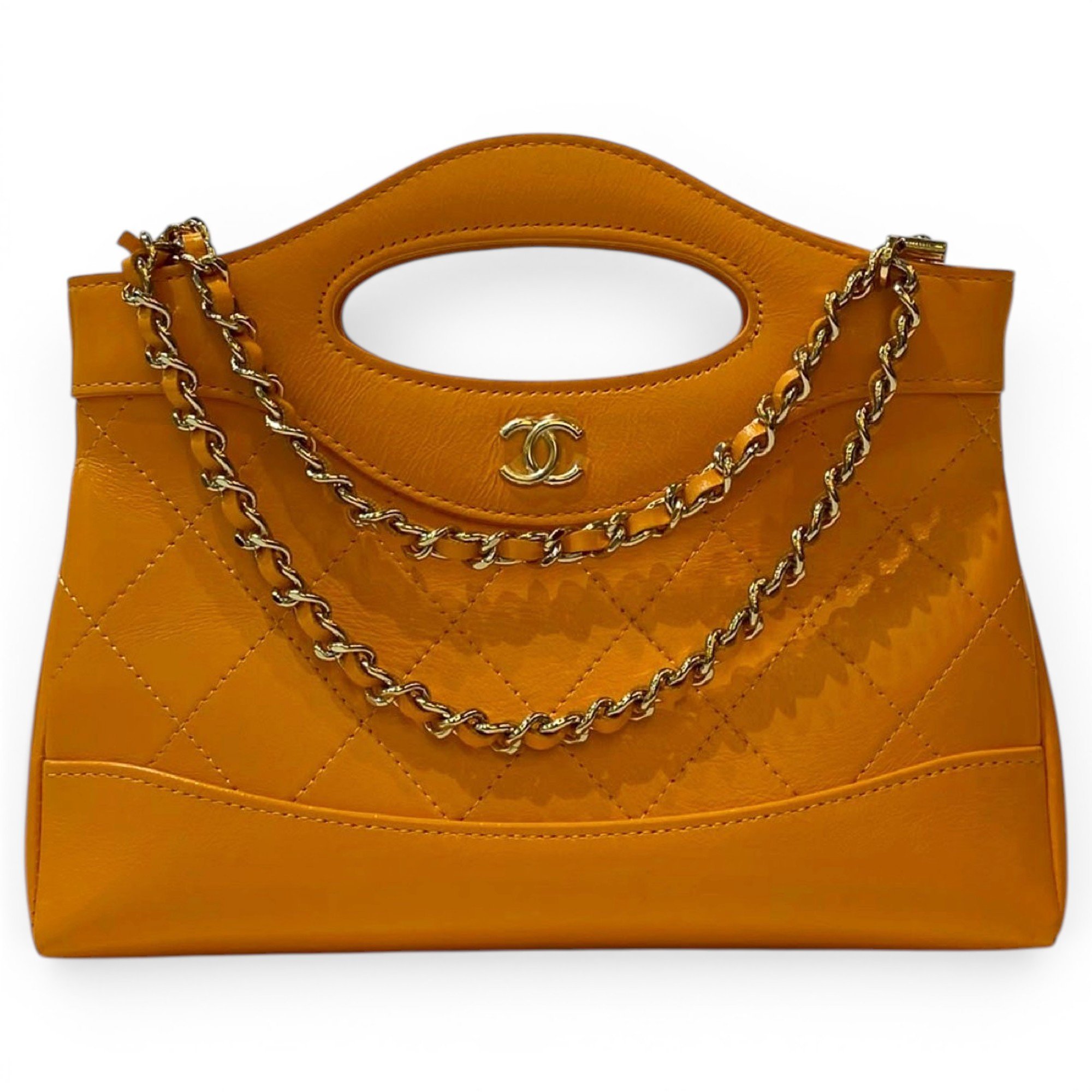 Trendy CC leather handbag