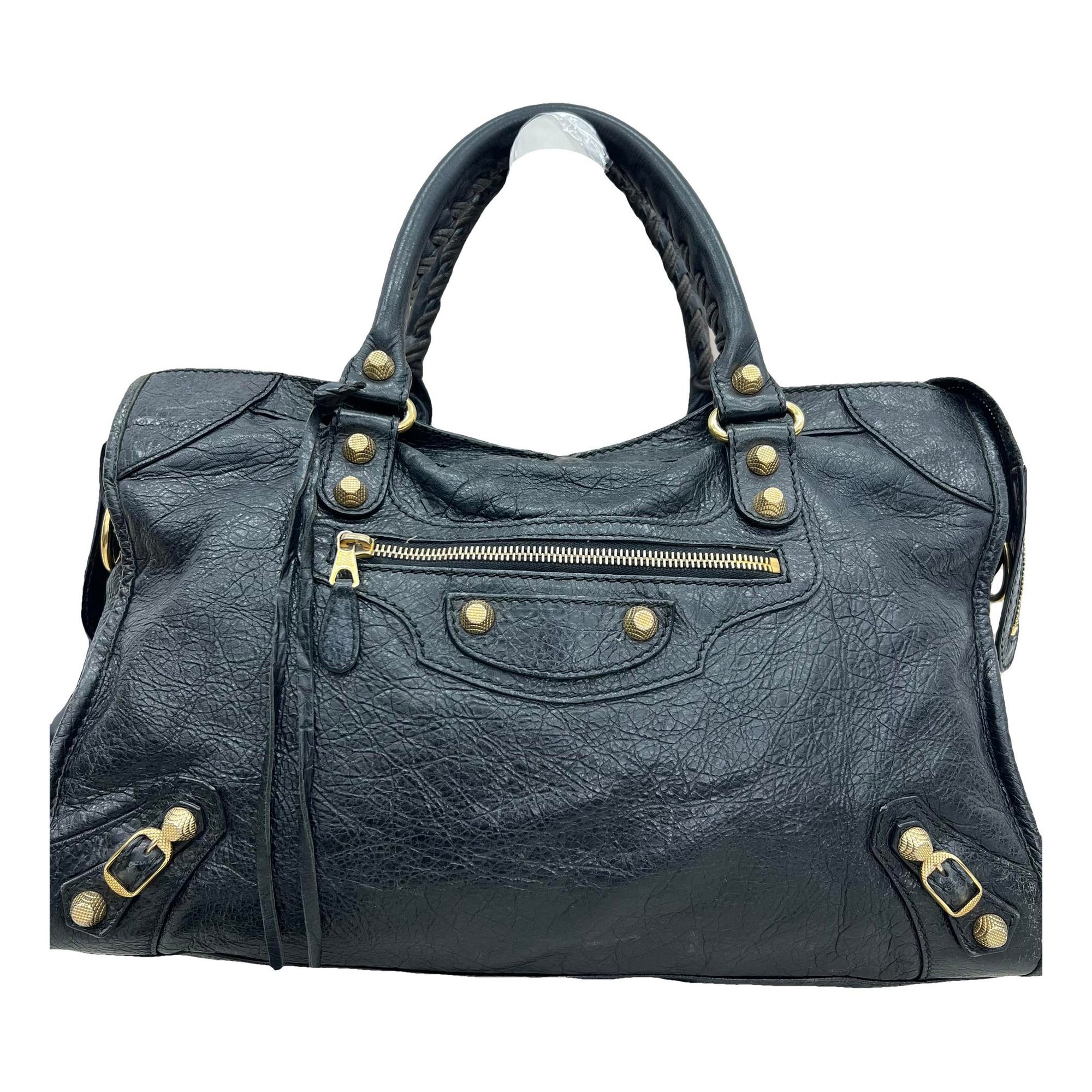 City leather handbag