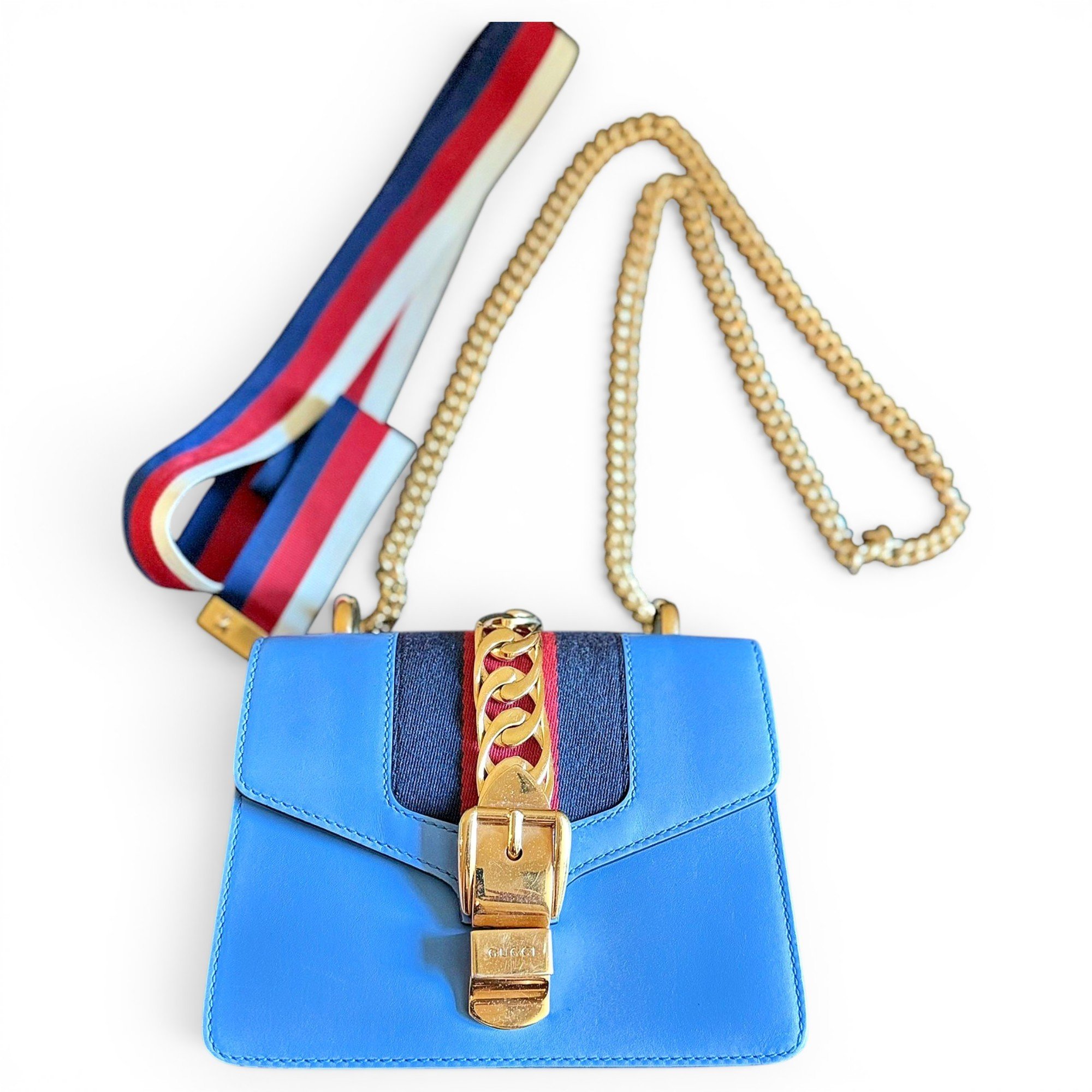 Sylvie Flap Chain leather crossbody bag