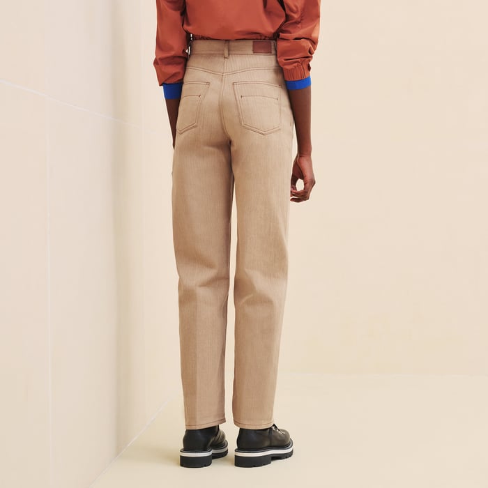 Beige Albâtre 5 Pocket Straight Leg Pants