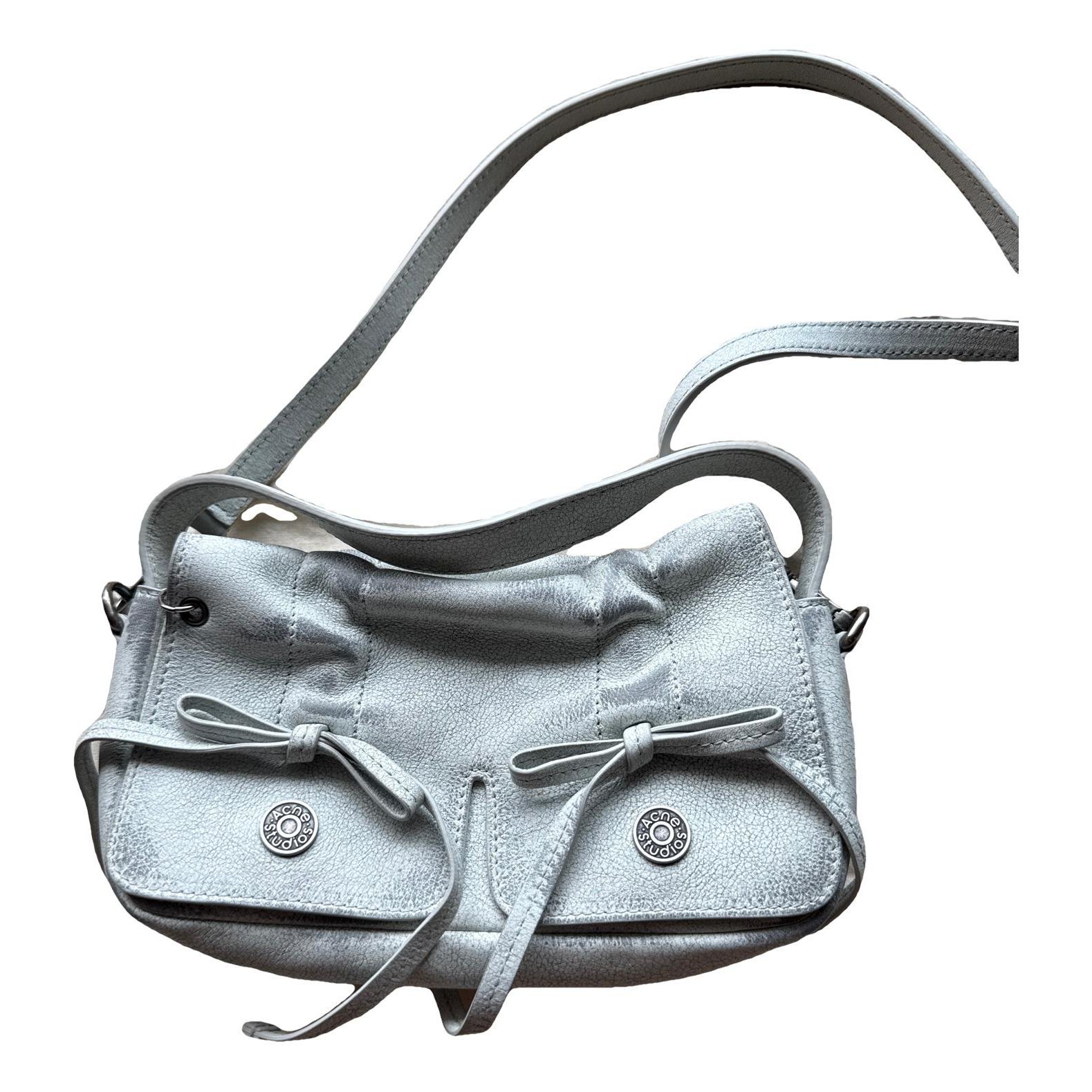 Multipocket leather crossbody bag