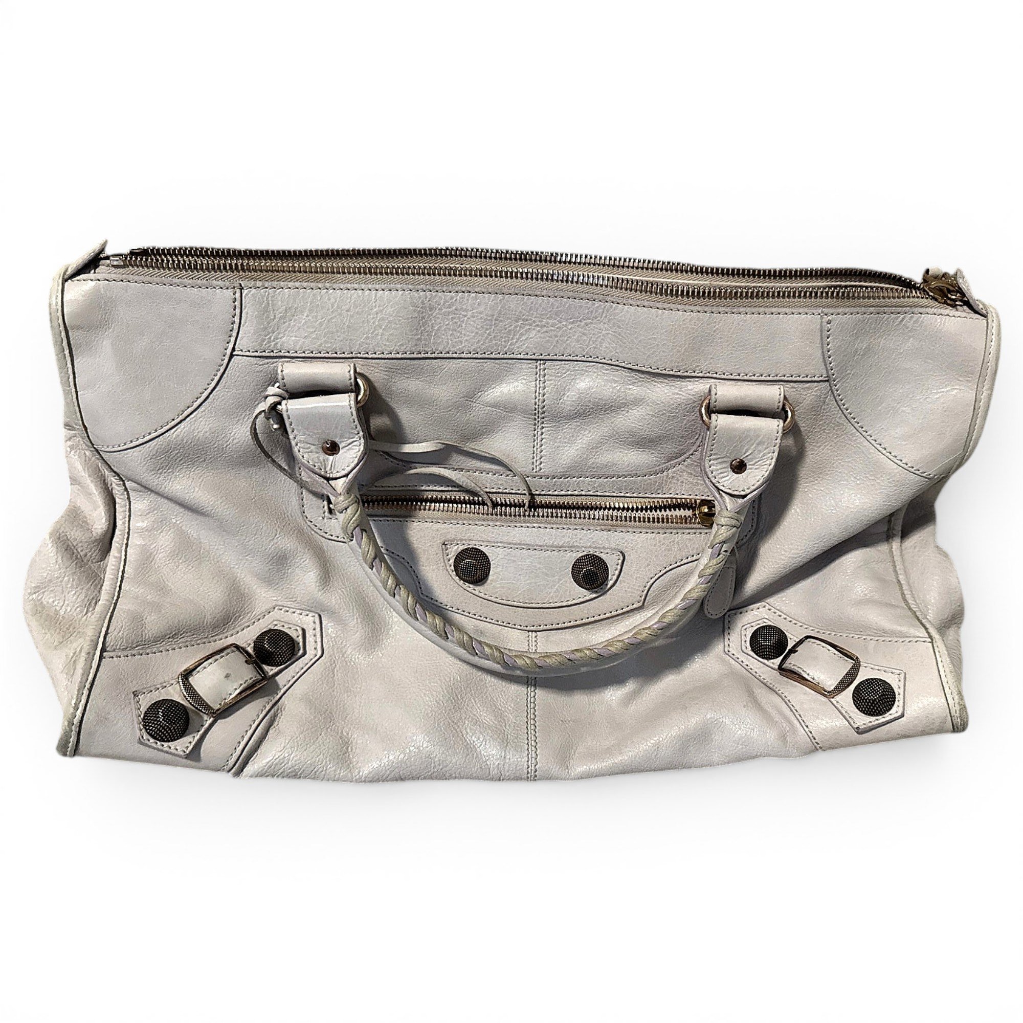 City leather handbag