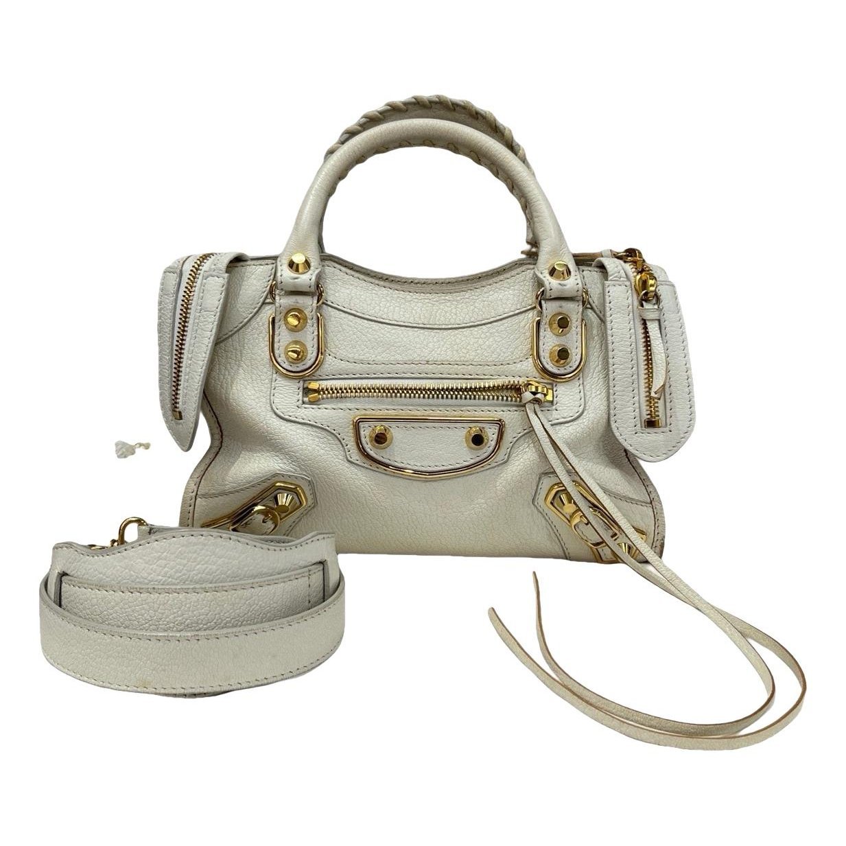 City leather handbag