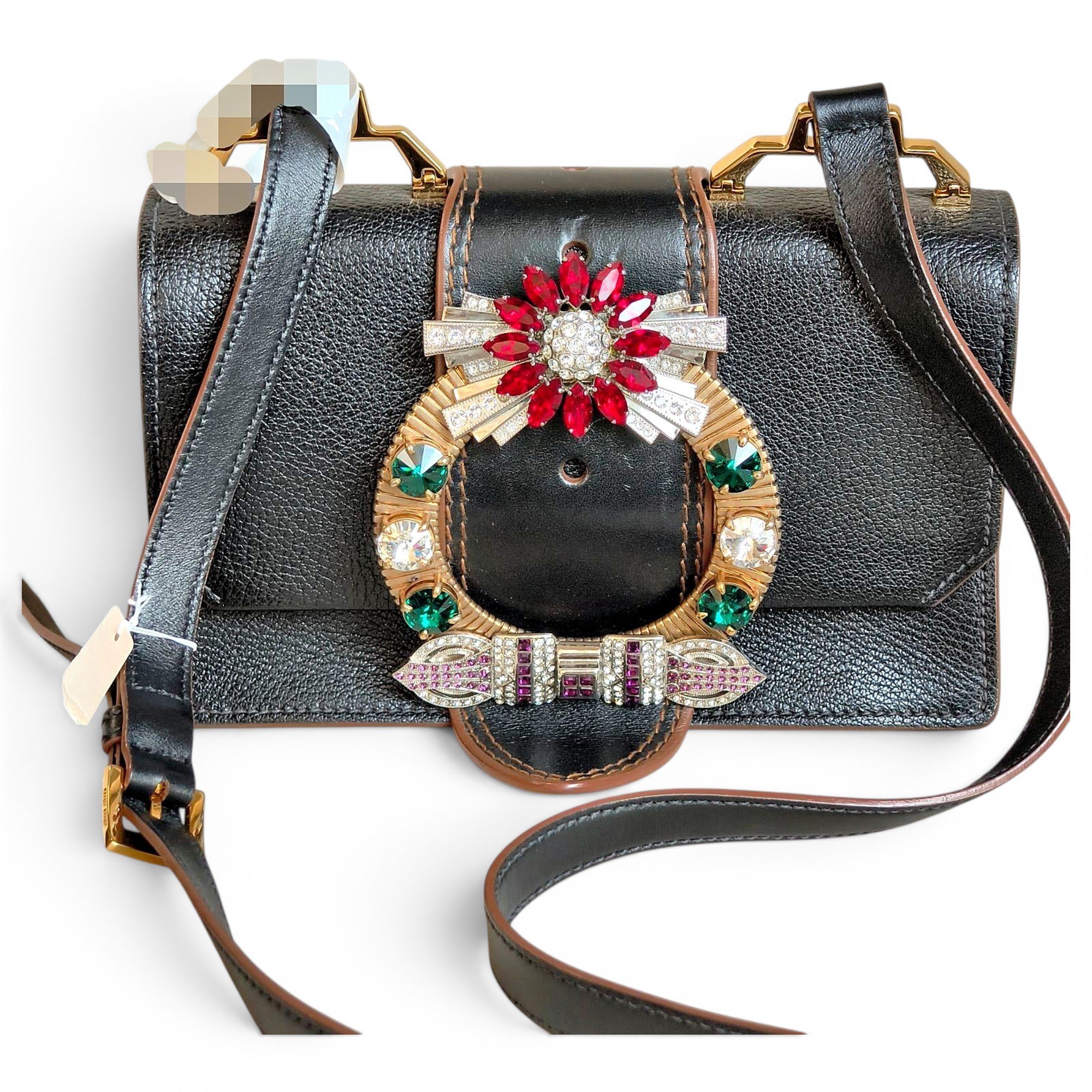 Miu Lady leather handbag