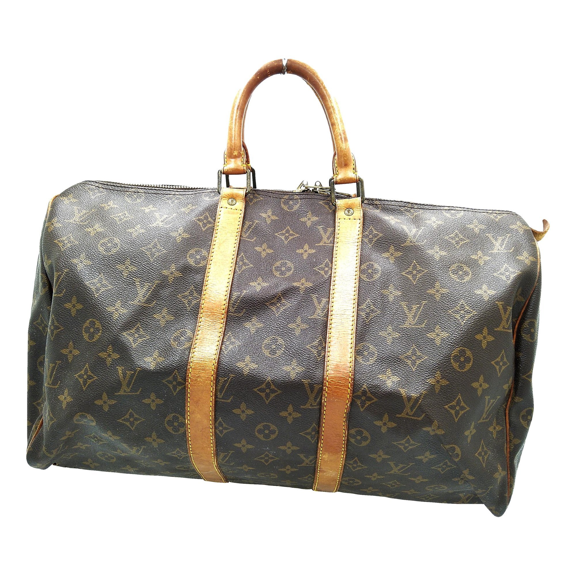 Keepall leather travel bag