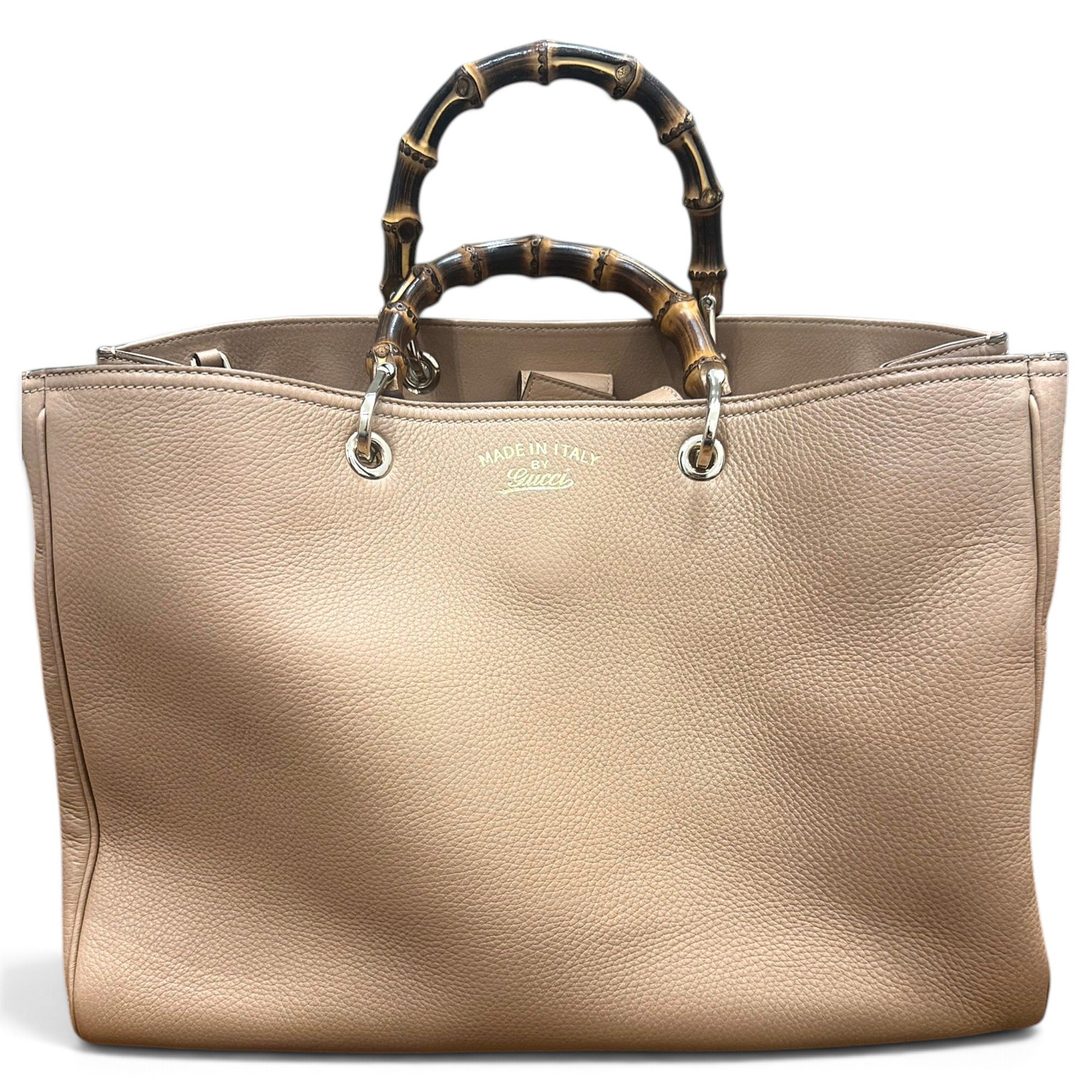Bamboo Shopper leather tote