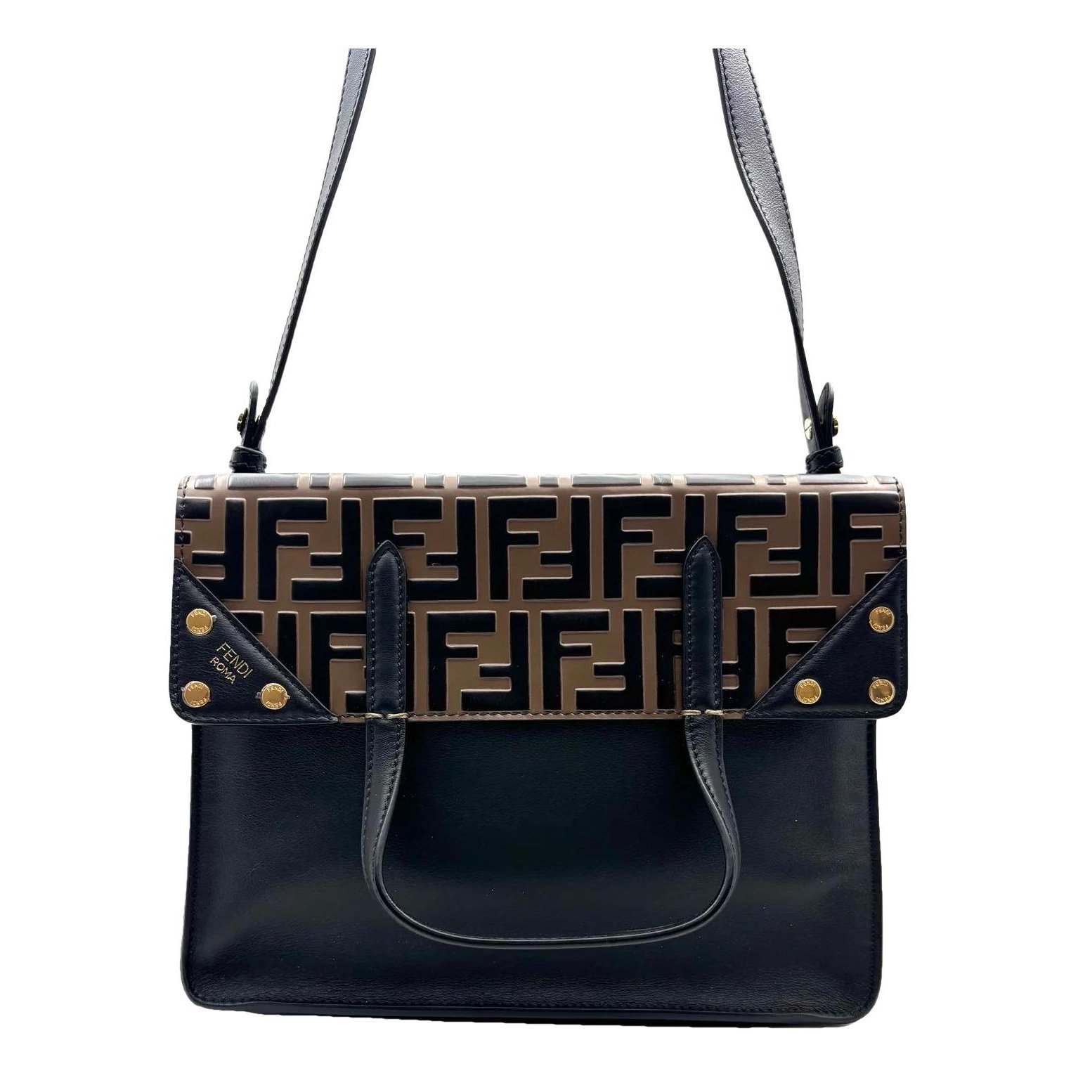 Flip leather mini bag