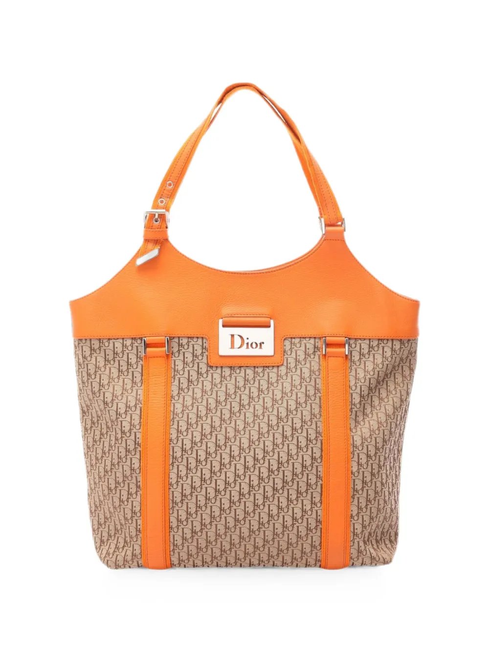 monogram-pattern tote bag