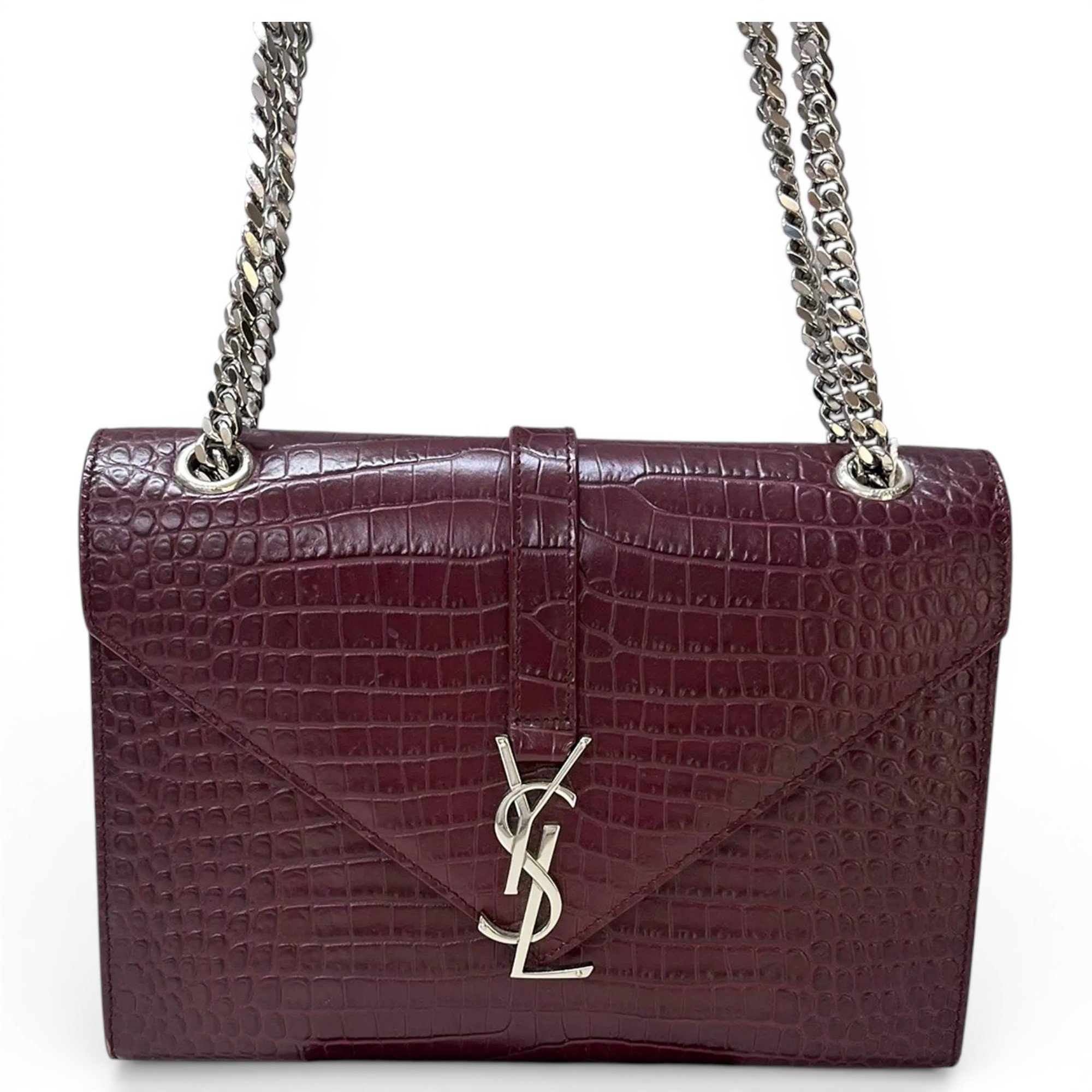 Envelope leather handbag
