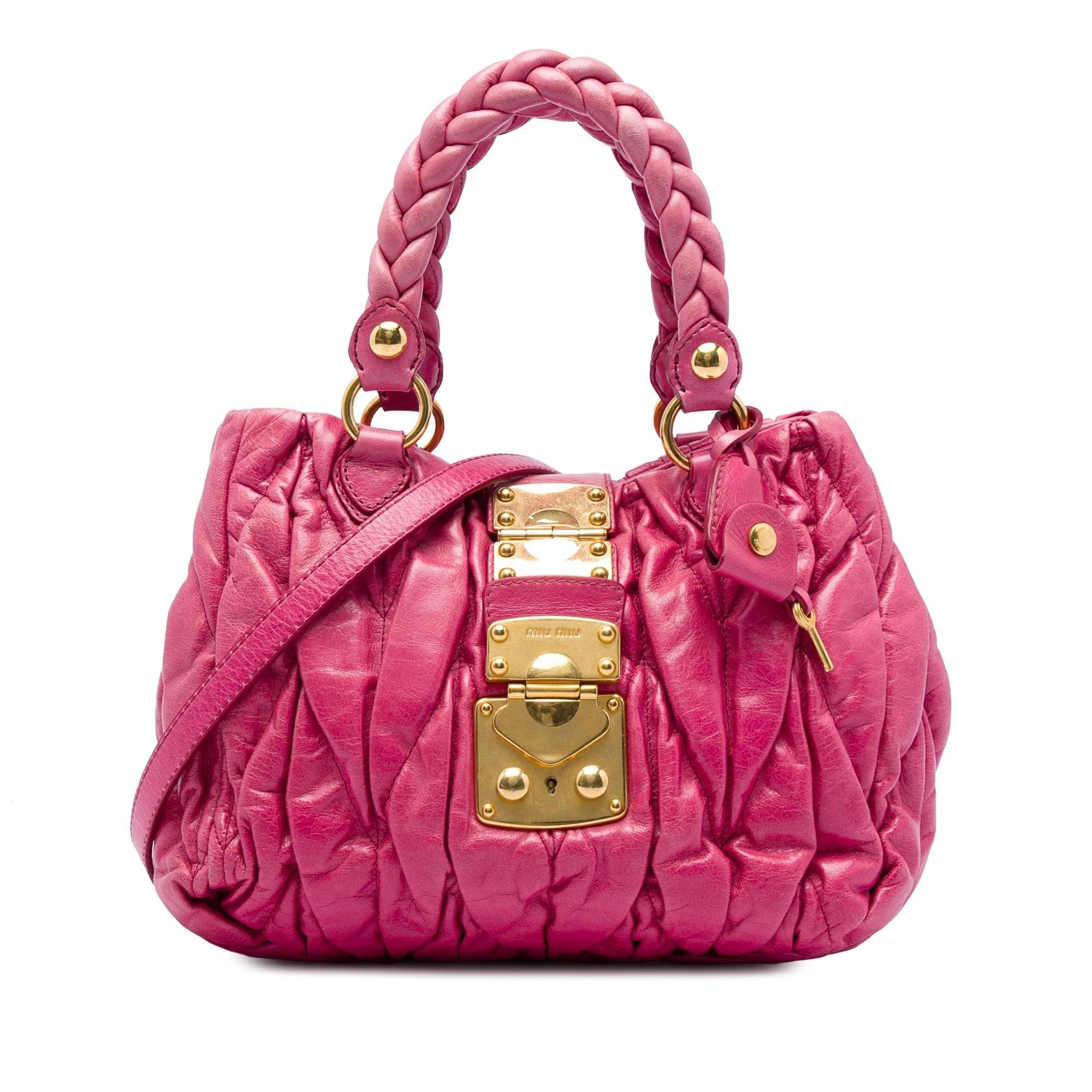 Matelassé pony-style calfskin handbag
