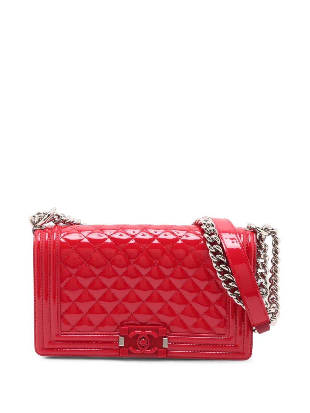 2014-2015 Old Medium Quilted Patent Acrylic Boy Flap crossbody bag