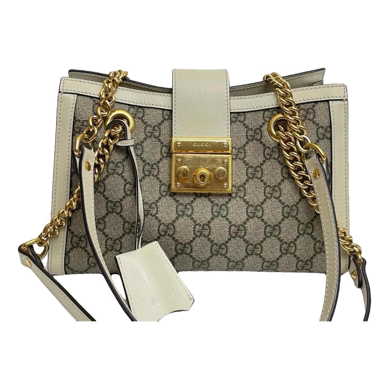 Padlock leather handbag