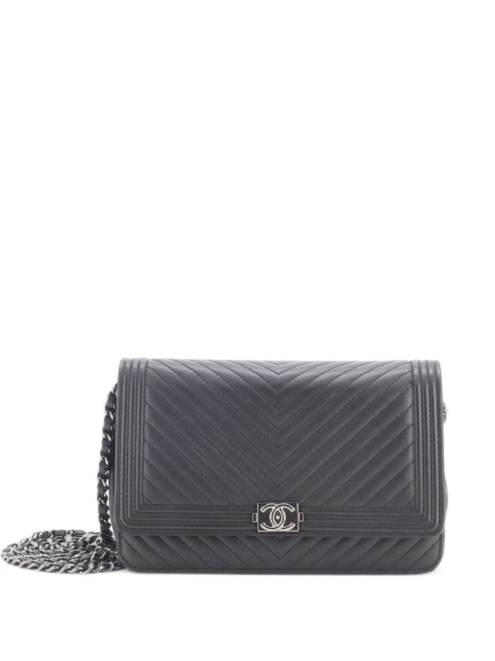 Boy Wallet on Chain Chevron Calfskin crossbody bag