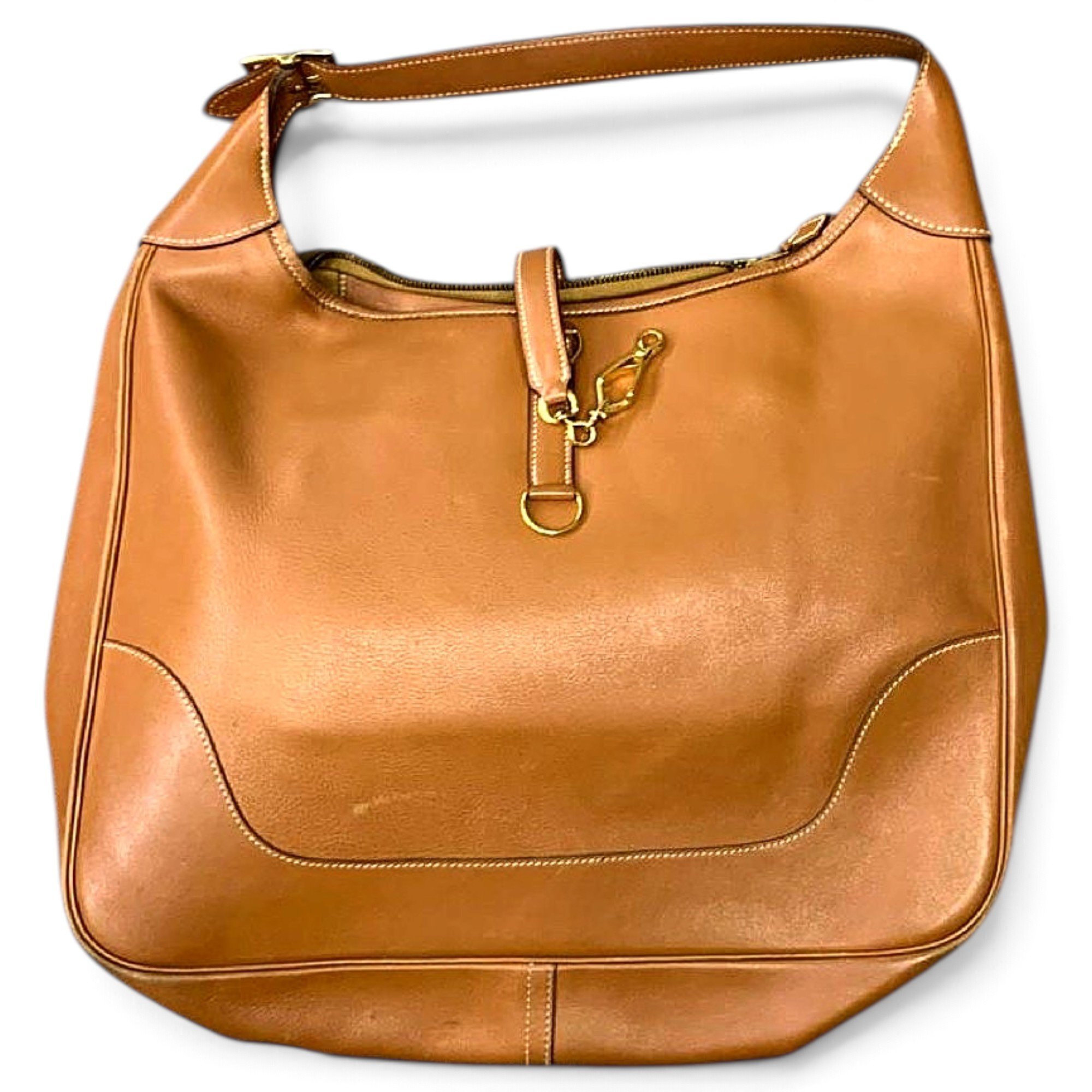 Trim leather handbag