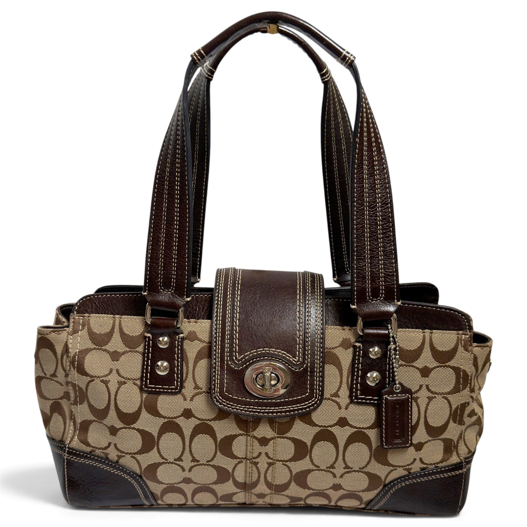 Coach Signature Sufflette cloth handbag