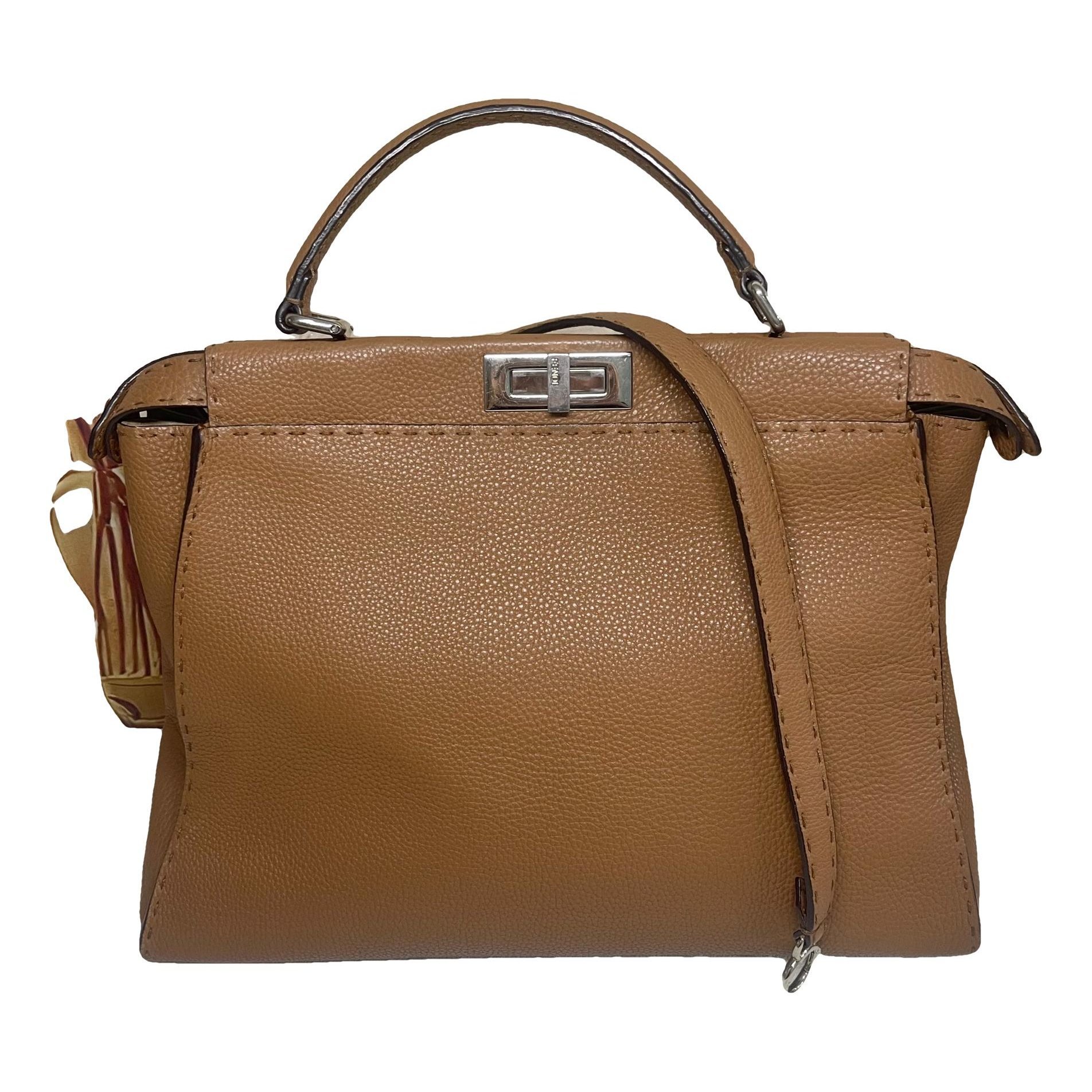 Peekaboo leather handbag