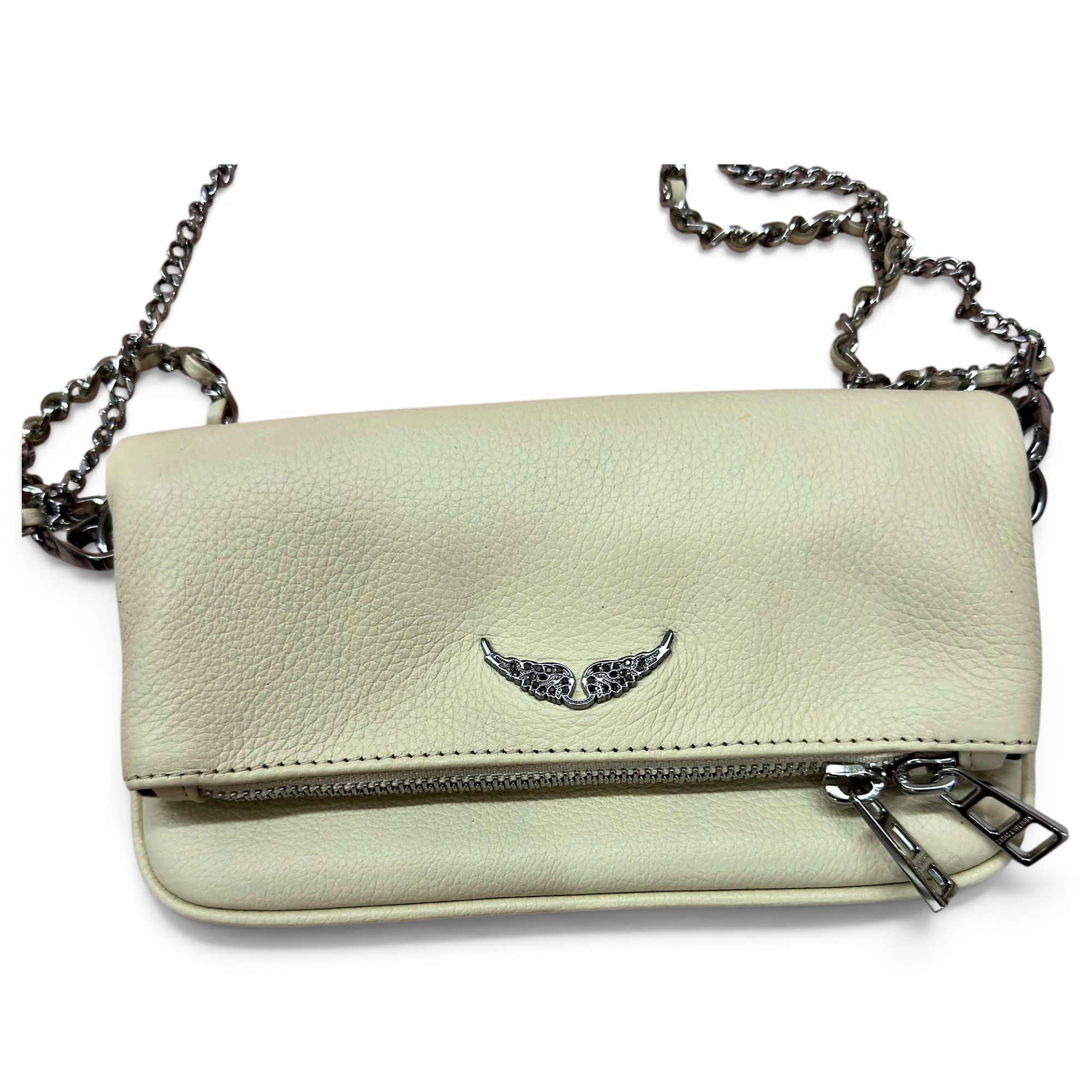 Rock leather clutch bag