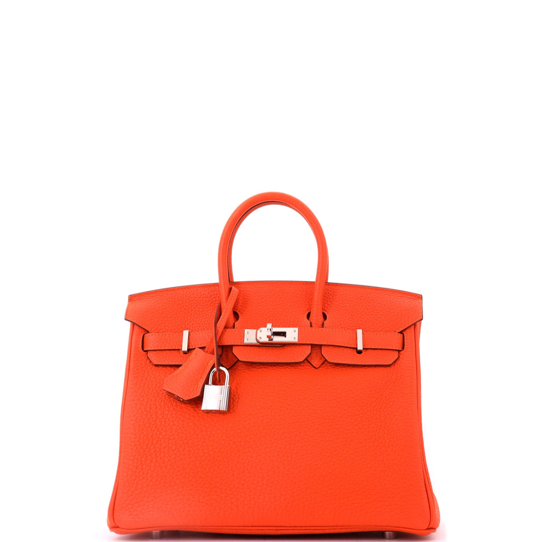 Hermes Birkin Handbag Feu Togo with Palladium Hardware 25