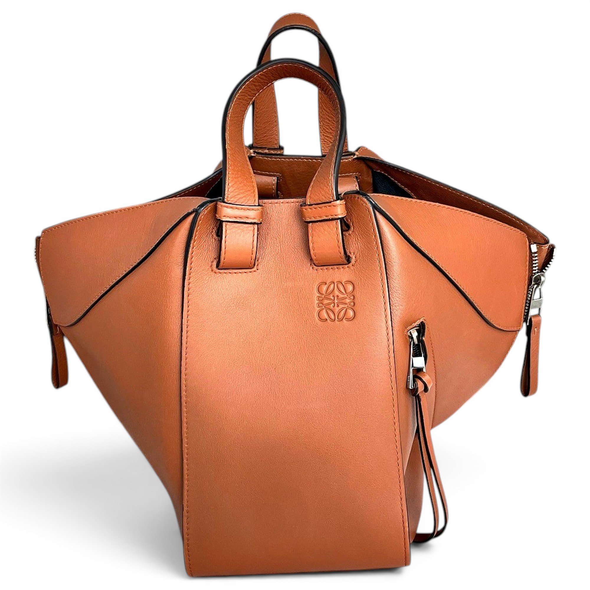 Hammock leather handbag