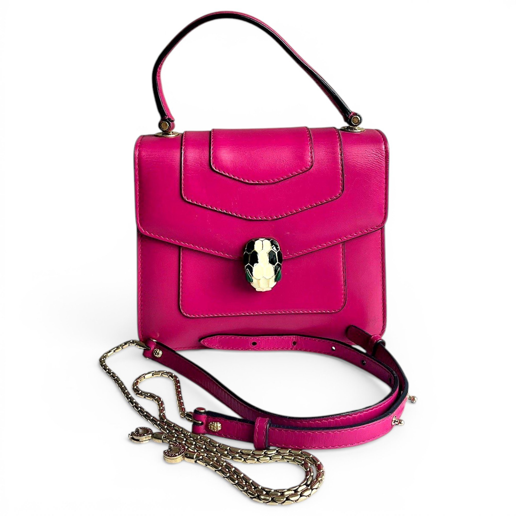 Bvlgari Serpenti leather handbag